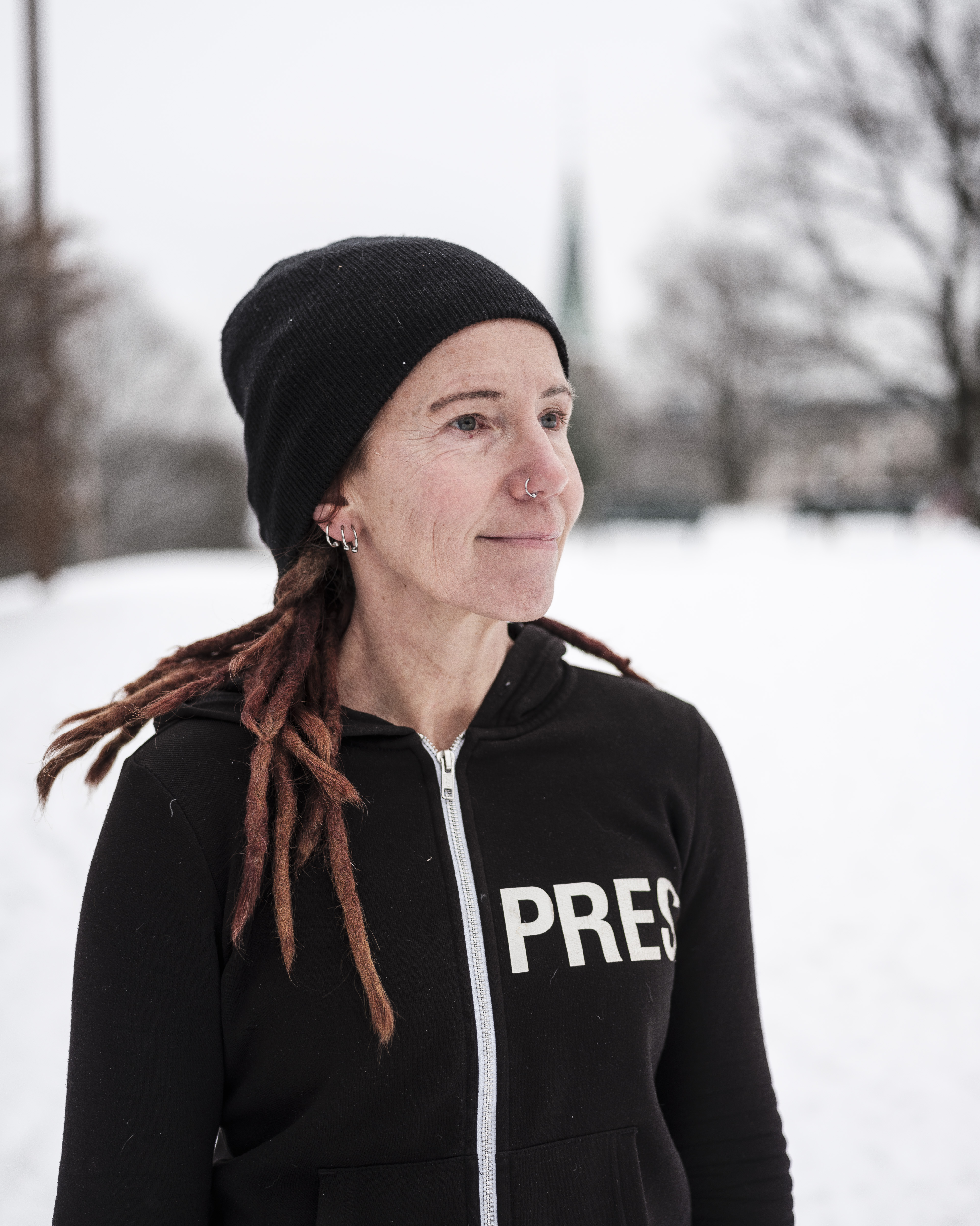 Sunniva Gylver. Prest i Fagerborg menighet. Aerobic-trening i Stensparken i Oslo.