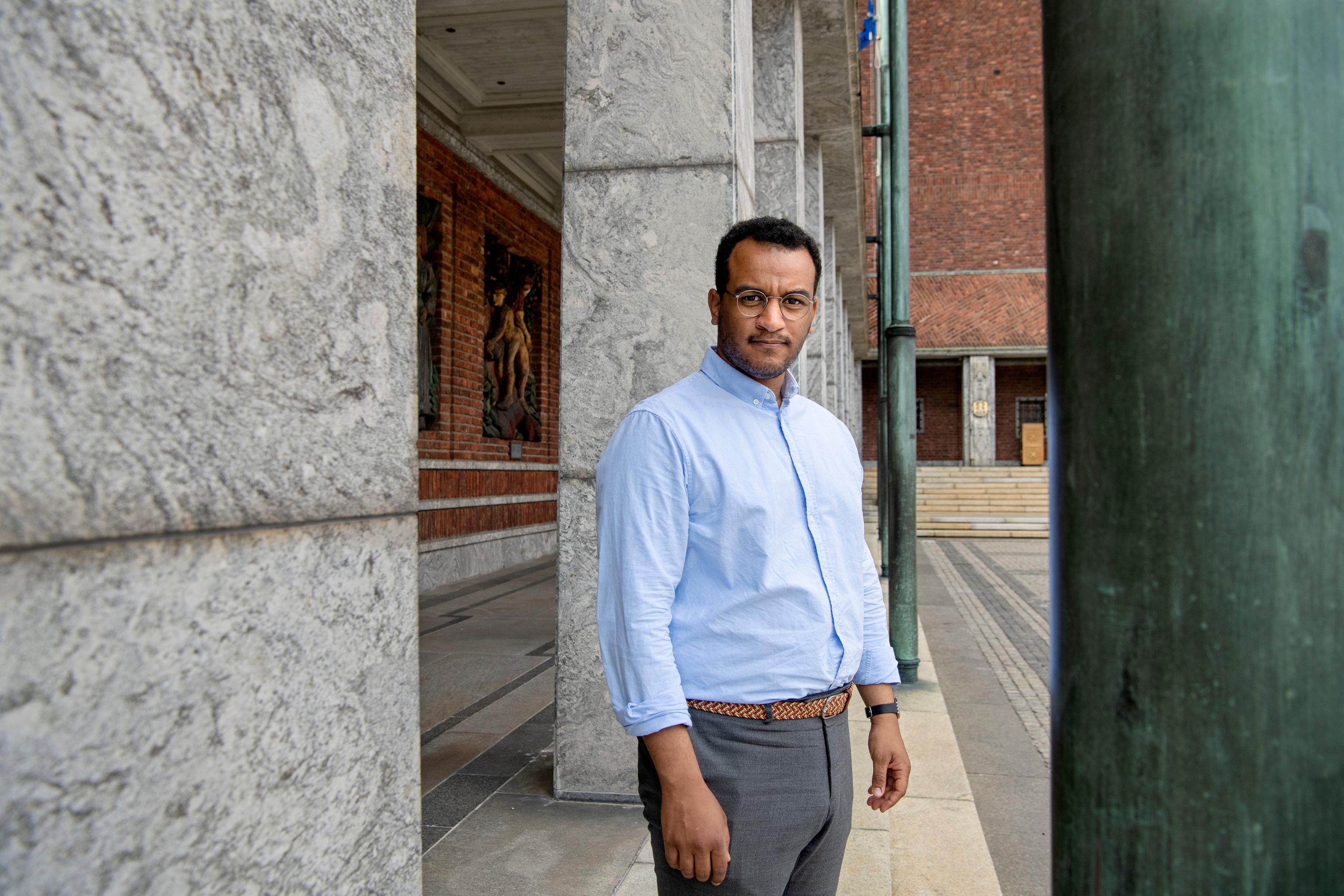 Omar Samy Gamal. Byråd for kultur, idrett og frivillighet. Kulturbyråd. Politiker (SV). Oslo rådhus. 