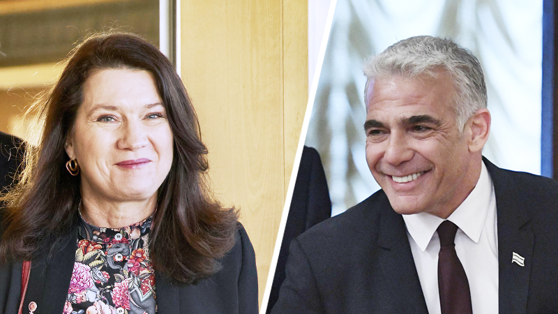 Utrikesminister Ann Linde och Israels utrikesminister Yair Lapid har brutit isen efter sju år.