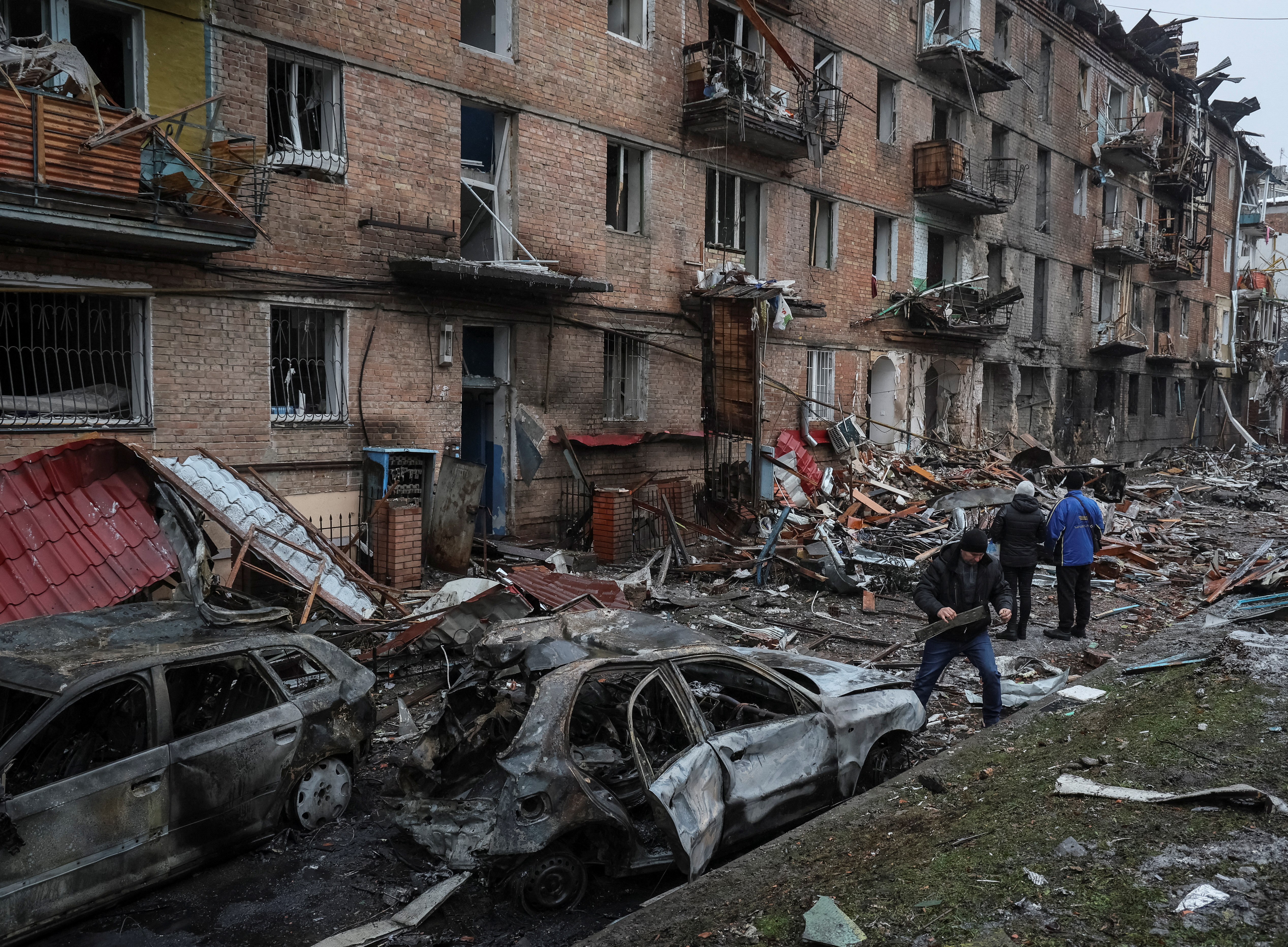 Kyiv er sterkt preget av den russiske bombingen av byen.