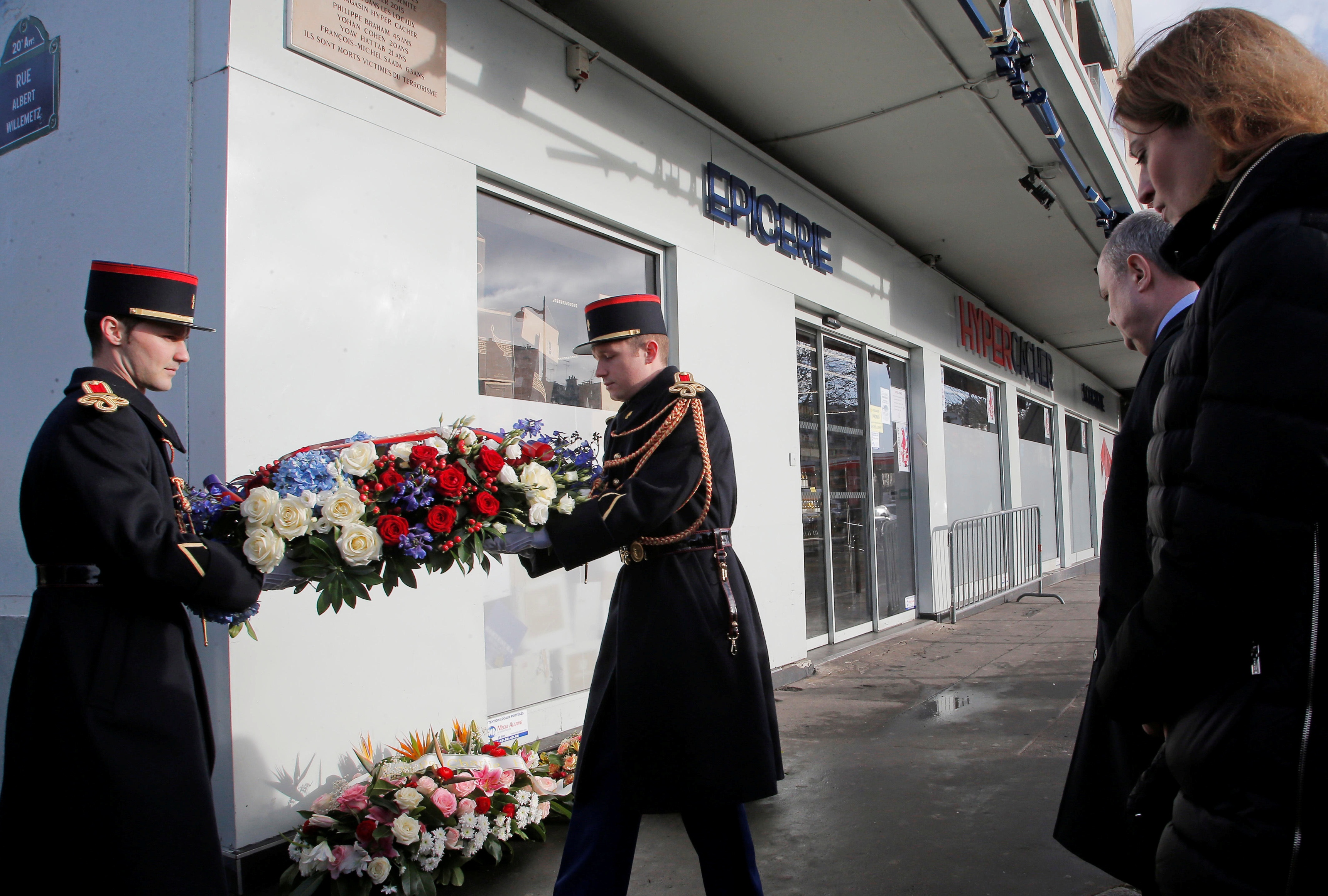 Det var også minnemarkering for ofrene for terrorangrepet mot et jødisk supermarked denne ukaFOTO:  NTB SCANPIX