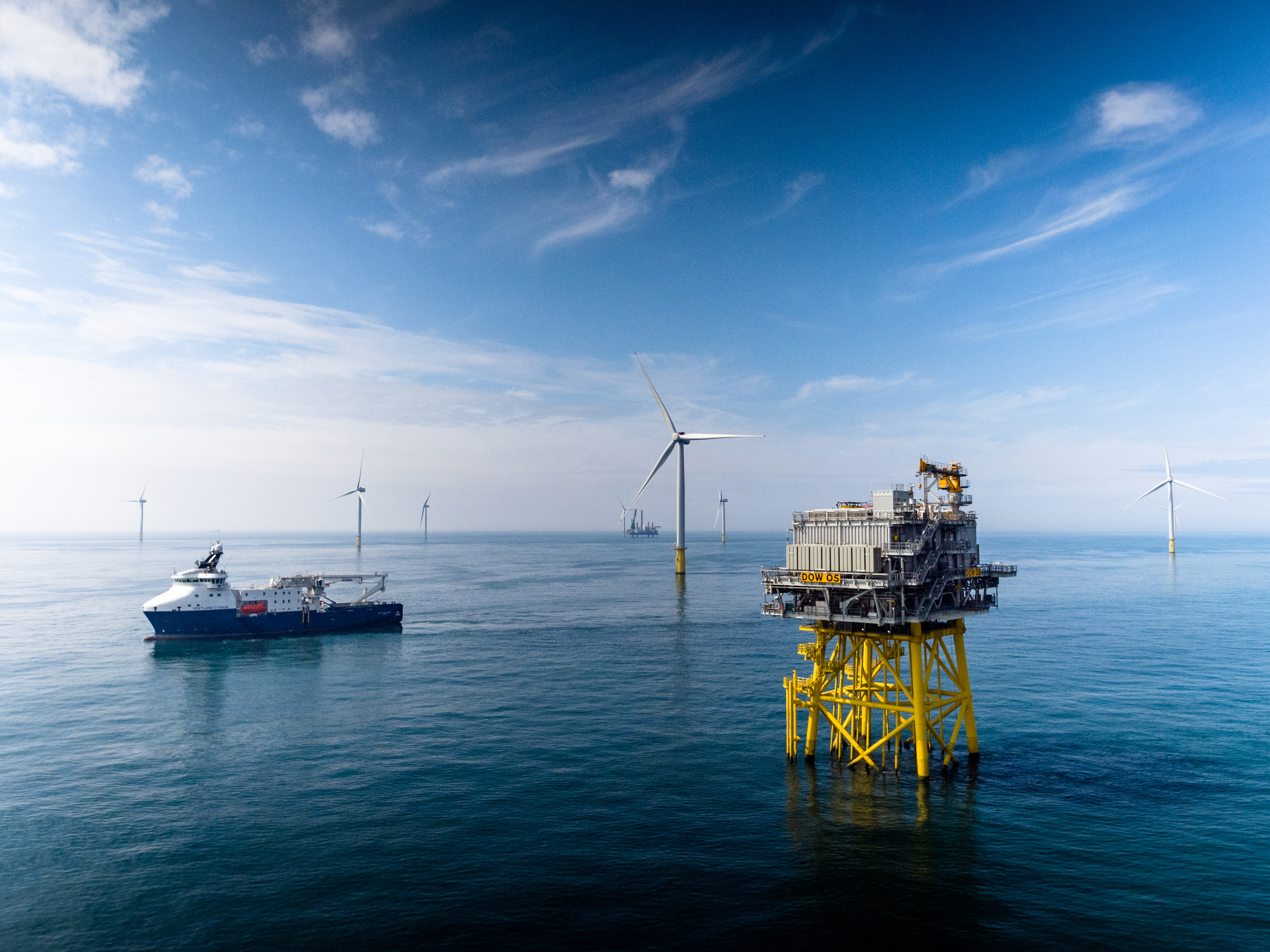 Buchan, Skottland 20170822. 
Equinors Dudgeon Offshore Wind Farm vindmølleanlegg  utenfor England
Foto: Jan Arne Vold / Equinor / NTB