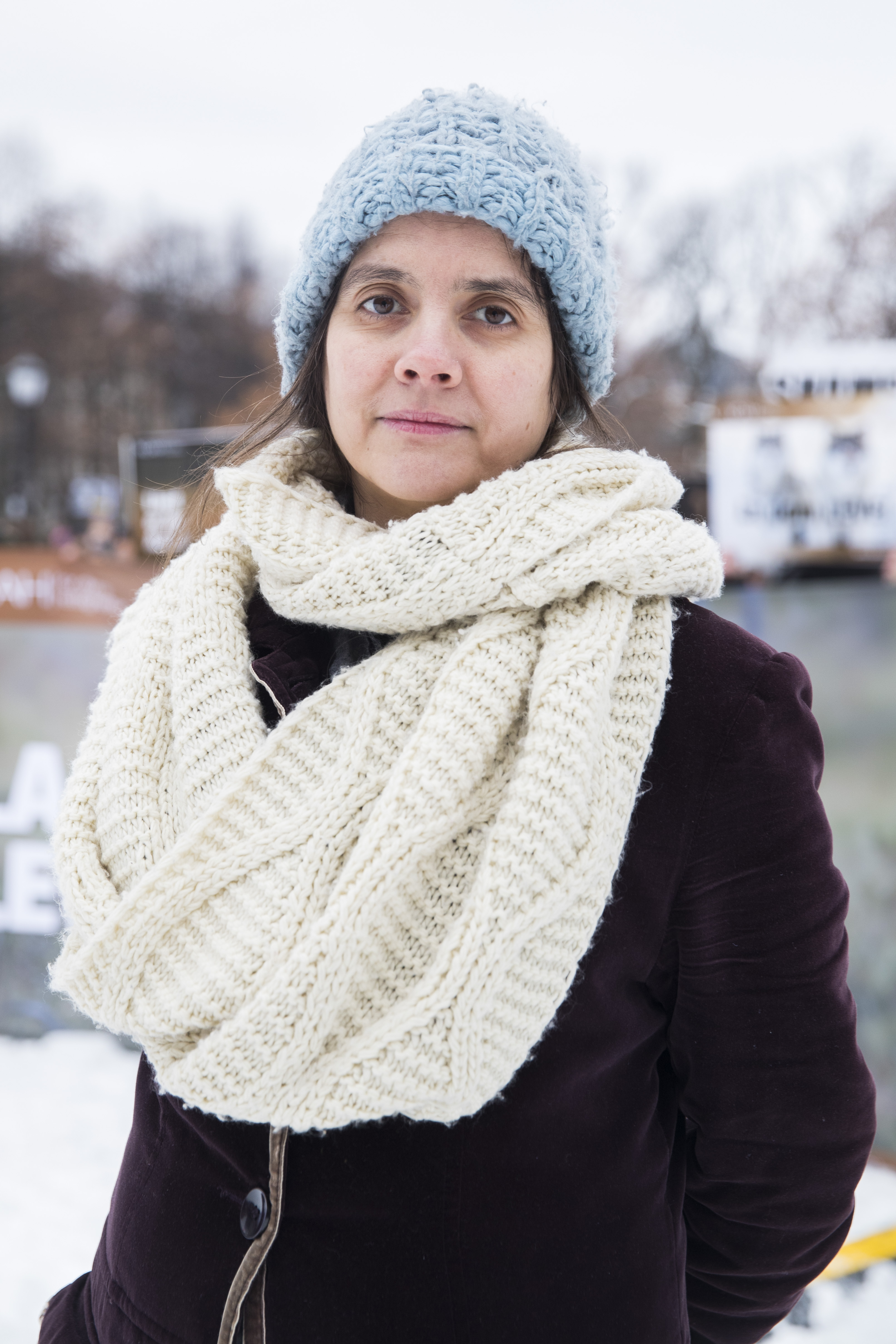 Oslo  20180120.
NOAH-leder Siri Martinsen arrangerer arrangerer demonstrasjon mot felling av ulv. Arrangementet holdes på Eidsvolls plass foran Stortinget i Oslo lørdag ettermiddag.
Foto: Håkon Mosvold Larsen / NTB