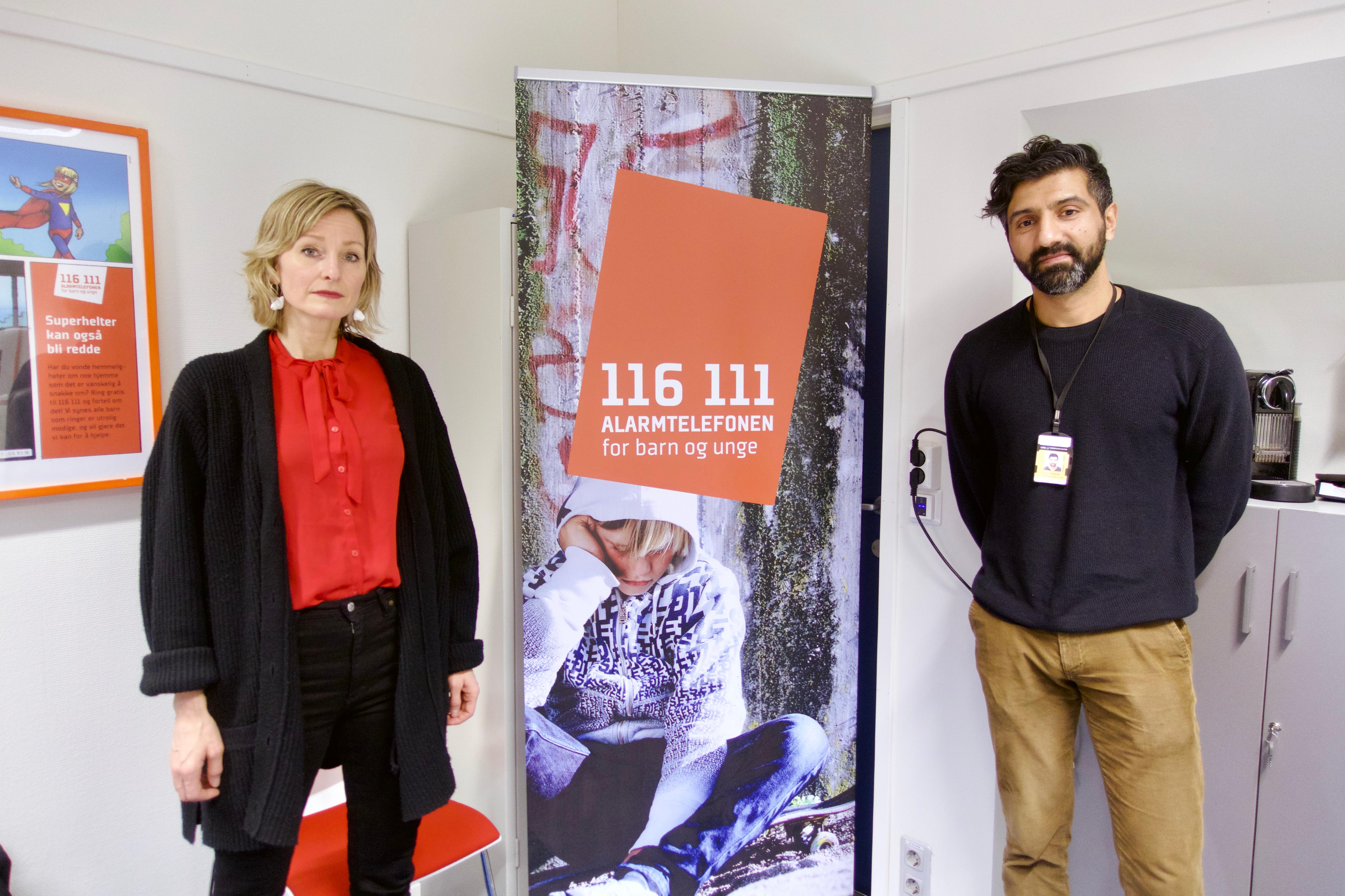 Byråd for oppvekst og kunnskap, Inga Marte Thorkildsen (SV) og leder for barnevernvakta i Oslo Younas Mohammad-Roe.