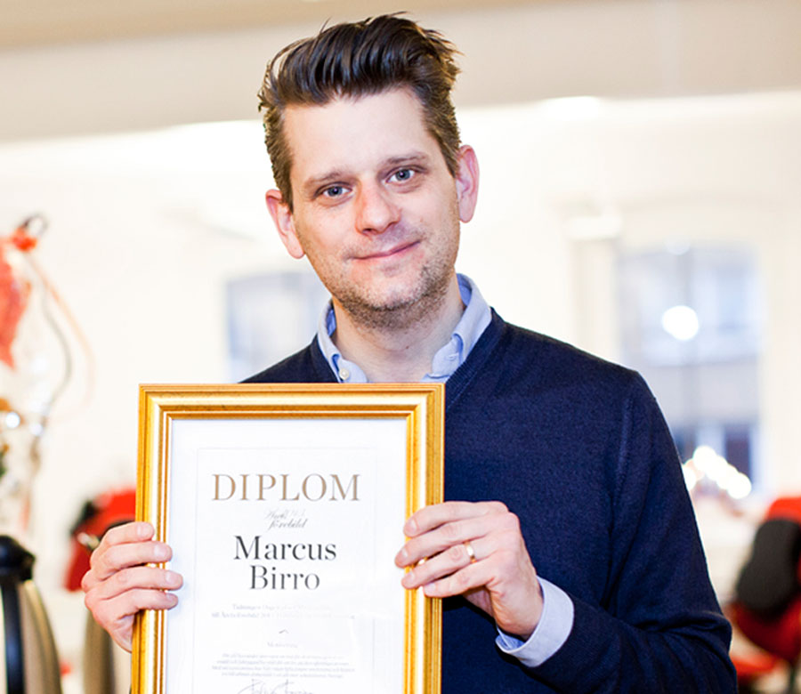 Marcus Birro blev årets förebild 2013.