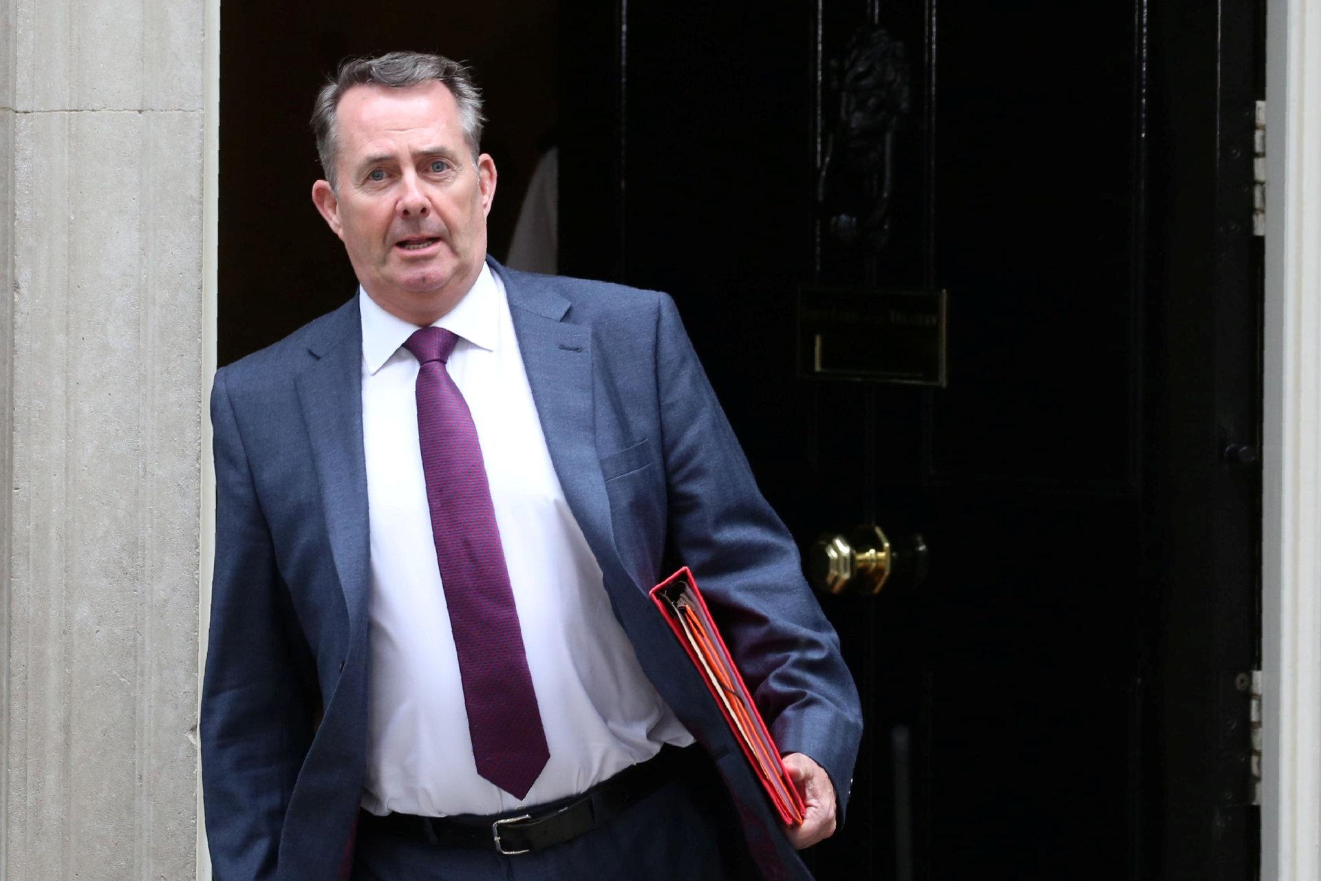 KRITISK: Handelsminister Liam Fox kritiserer EU i brexit-prosessen, og mener det ser mørkere ut for en avtale. FOTO: NTB SCANPIX