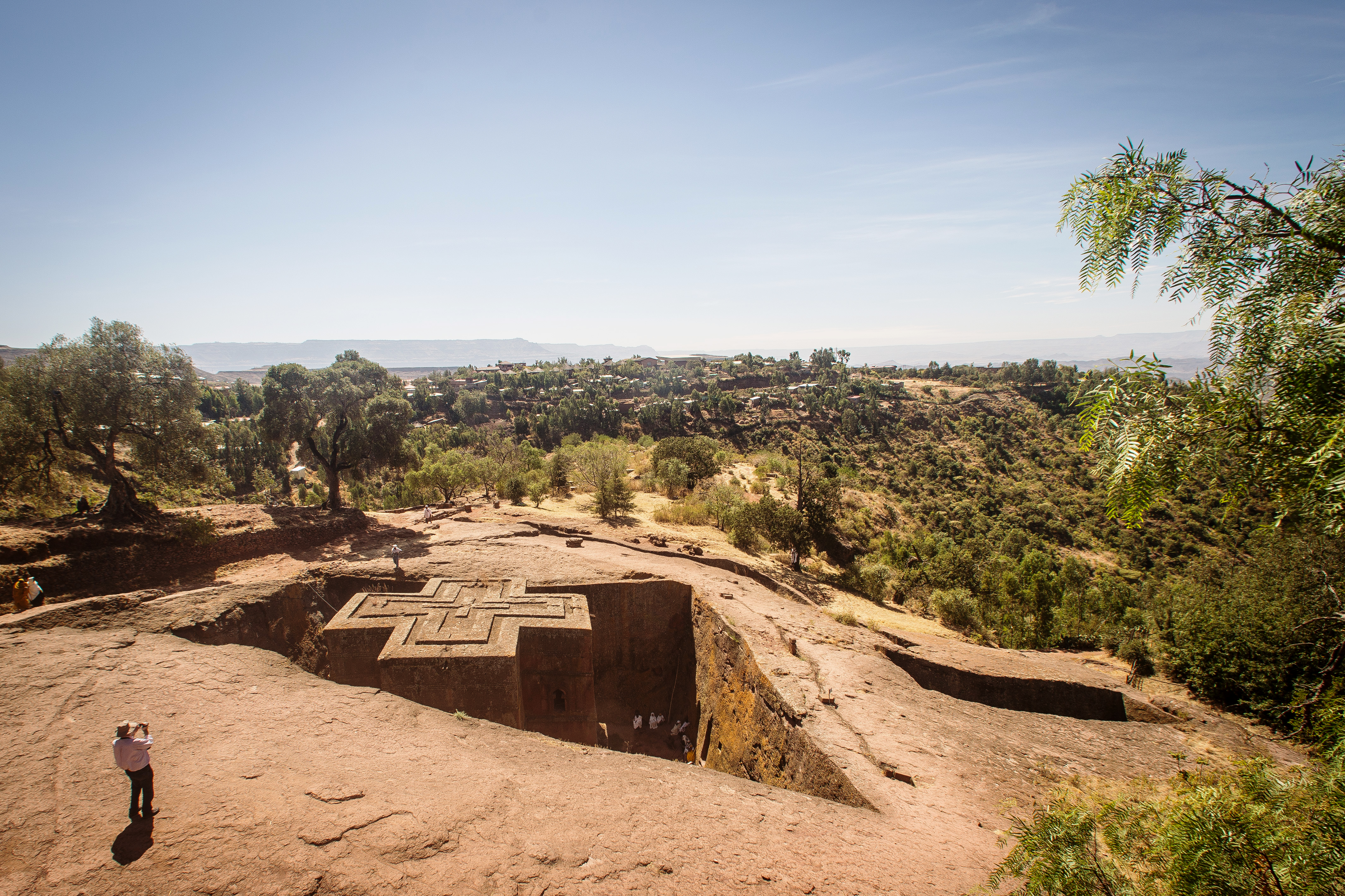 Kyrkan Saint George i Lalibela, Etiopien.