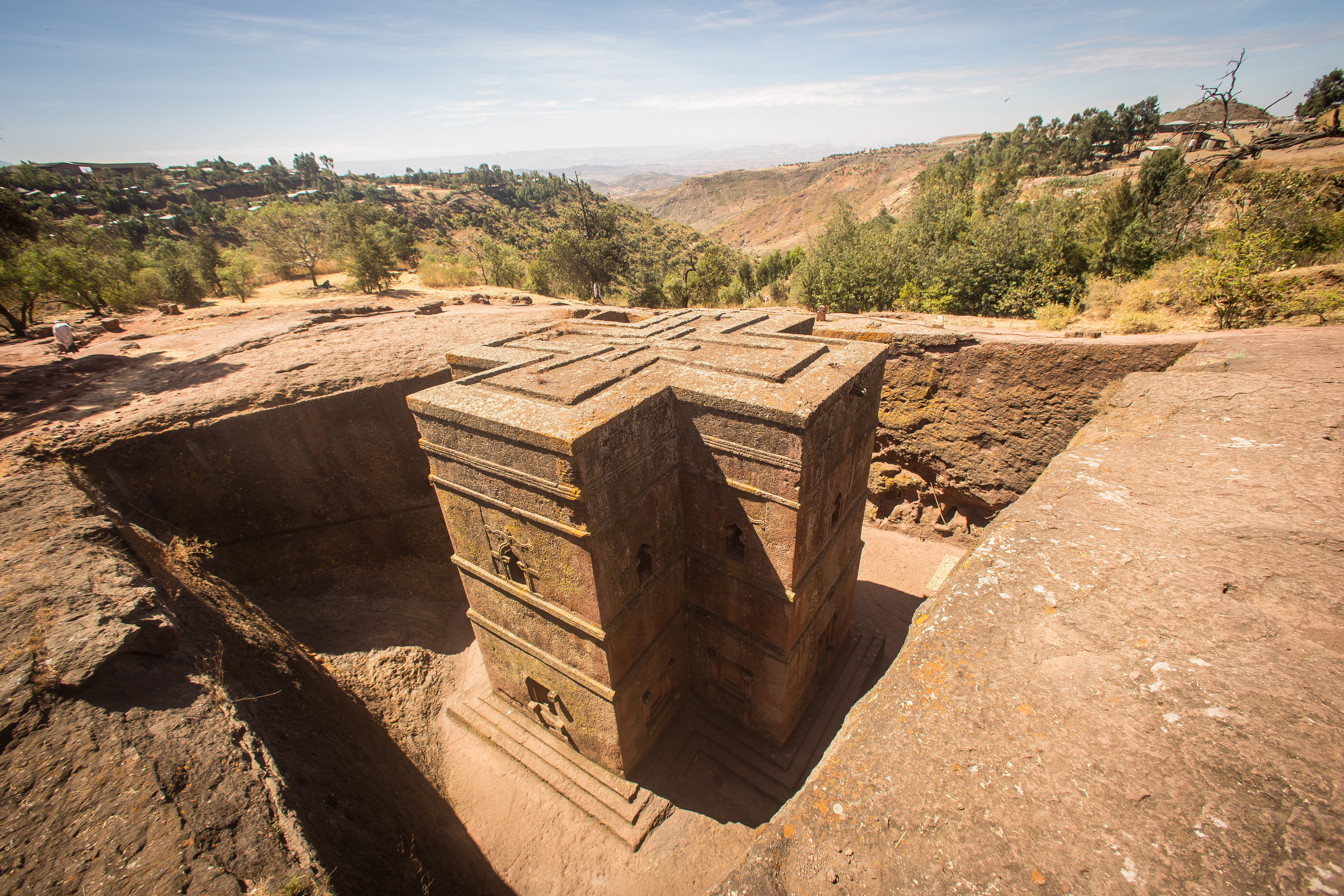 Kyrkan Saint George i Lalibela, Etiopien.