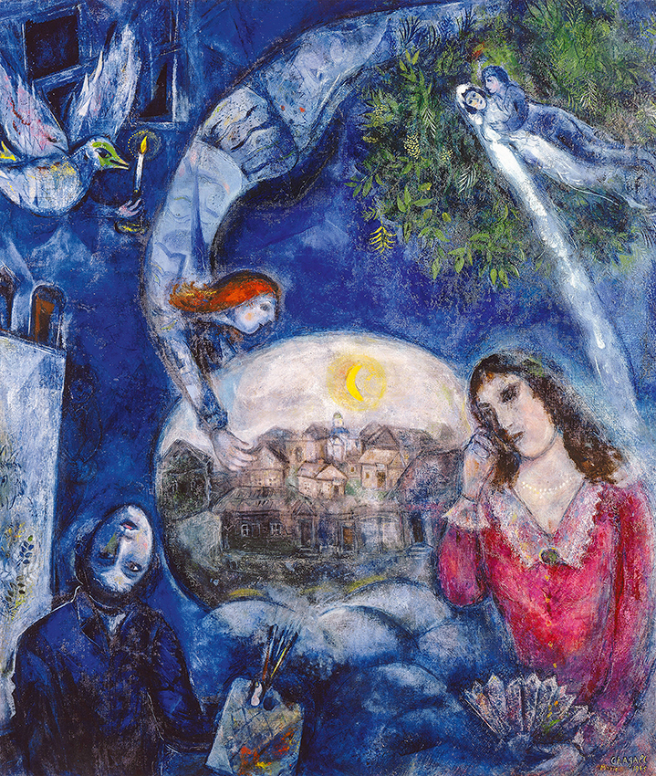 Marc Chagall, Rundt henne, 1945, Centre Pompidou, Paris, Musée national d’art moderne