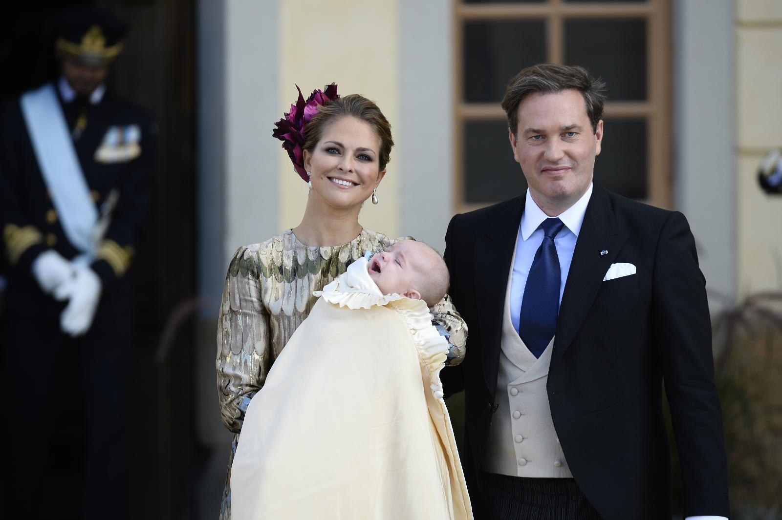 Prinsessan Madeleine och Chris O''Neill med andra sonen Nicolas.