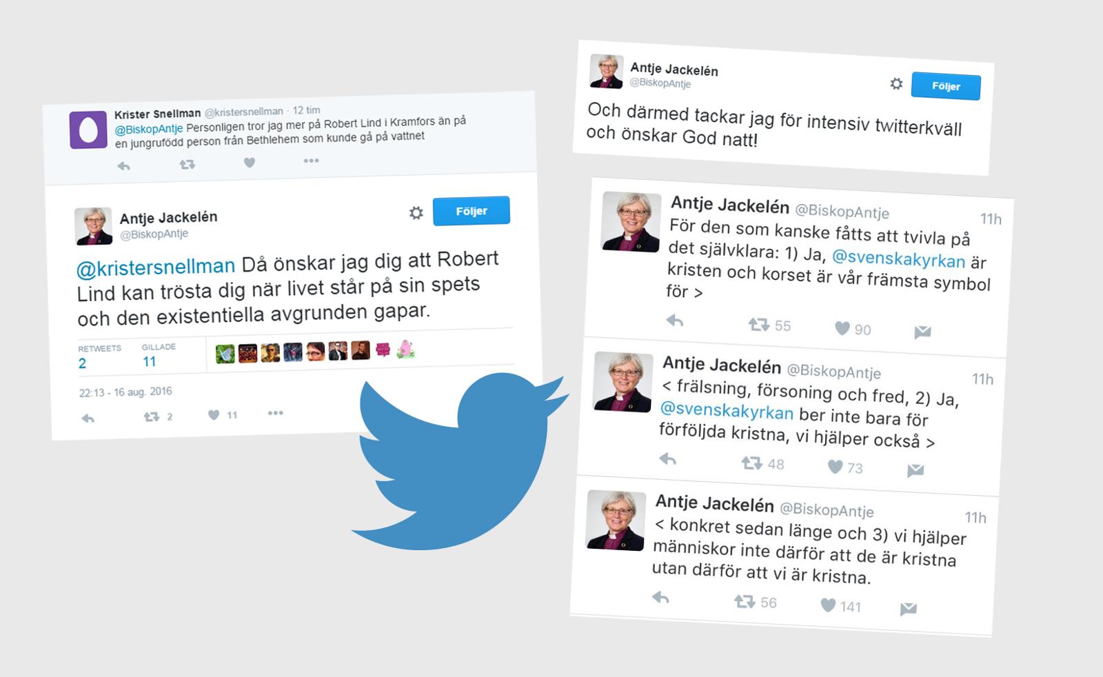 Antje Jackelén tog strid för korset och kyrkan