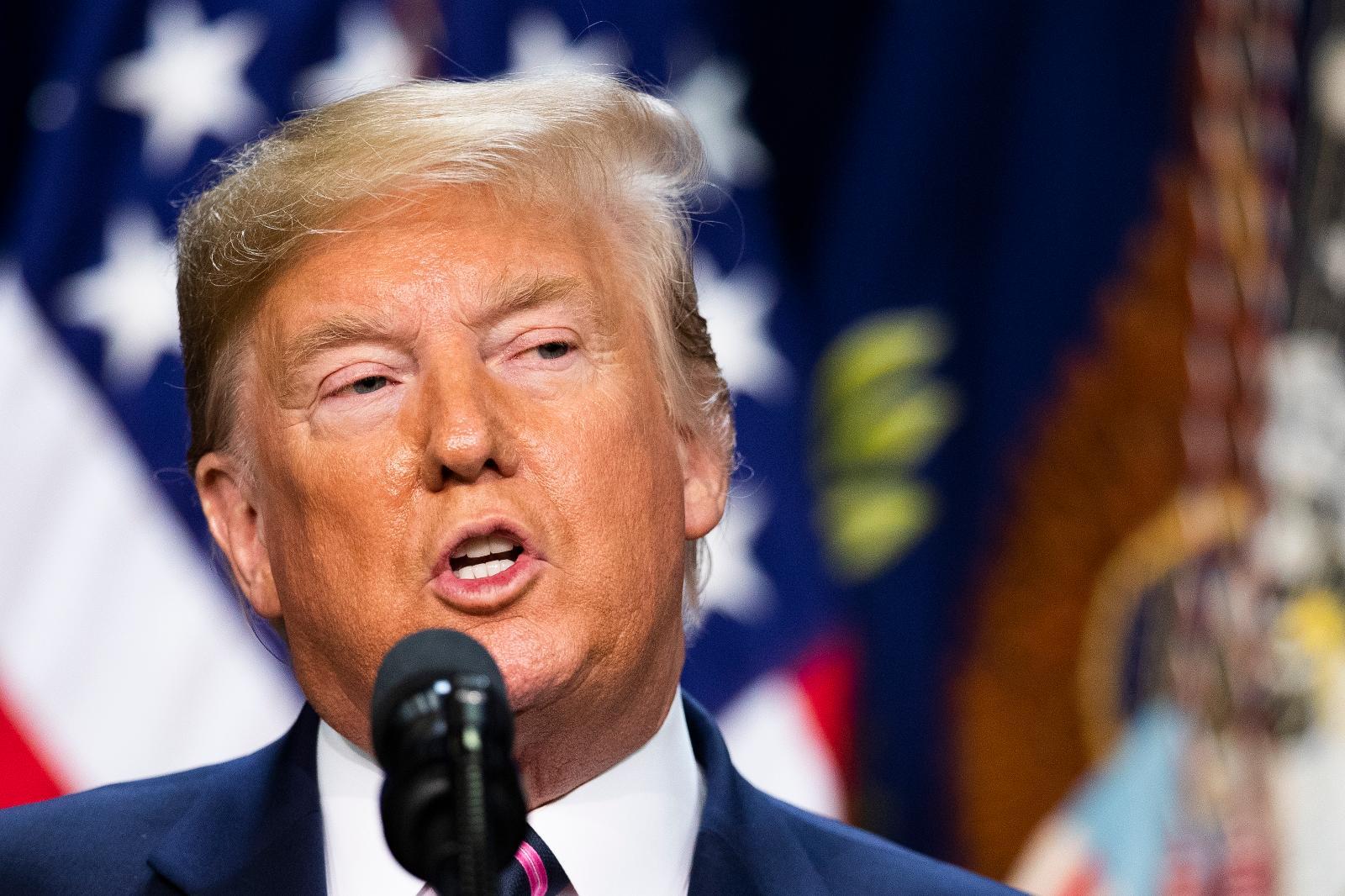 President Donald Trump speaks during a summit on transforming mental health treatment to combat homelessness, violence, and substance abuse, at the he Eisenhower Executive Office Building on the White House complex in Washington, Thursday, Dec. 19, 2019, in Washington. (AP Photo/Manuel Balce Ceneta)  DCMC104