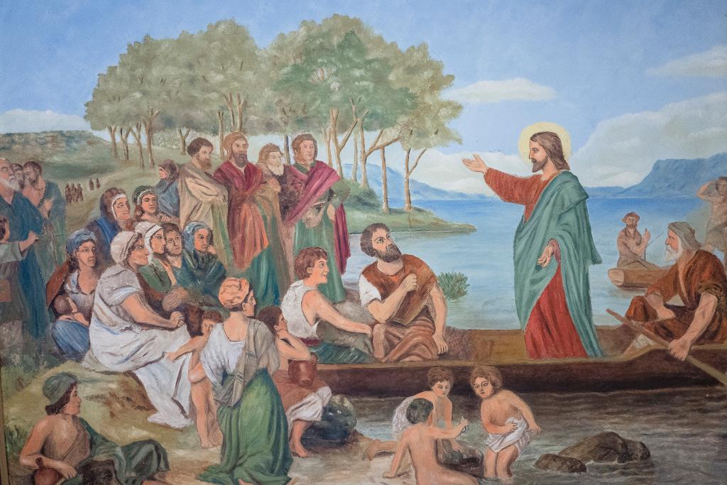 Maleriene skulle vise at Jesus hørte til i folks hverdag. Mosterøy-maler Kristian Edlands alterbilder gjengir bibelfortellingene i Ryfylkelandskap.