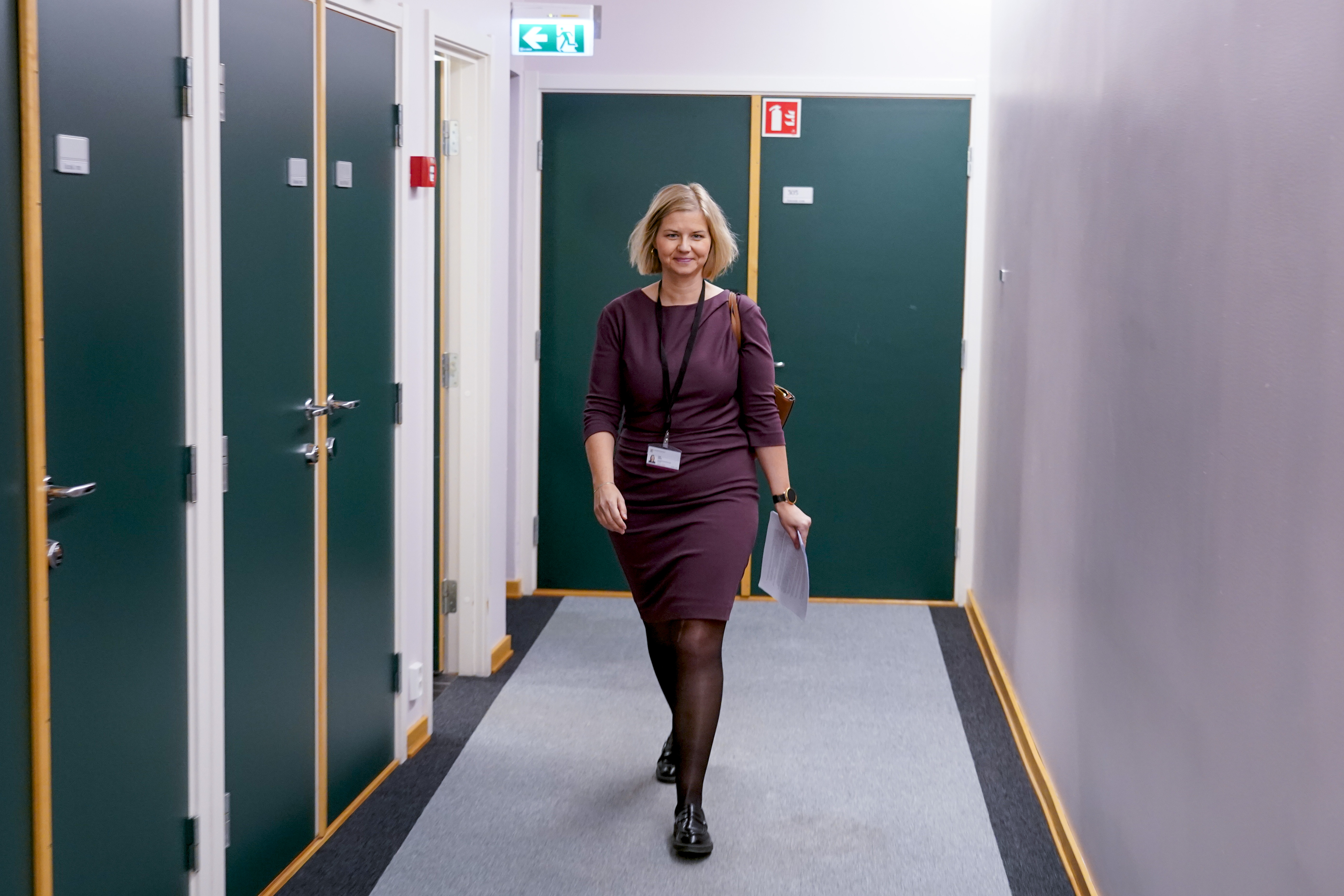 Venstres leder Guri Melby møtte tirsdag pressen på Stortinget i forkant av helgens landsmøte i partiet. Foto: Gorm Kallestad / NTB