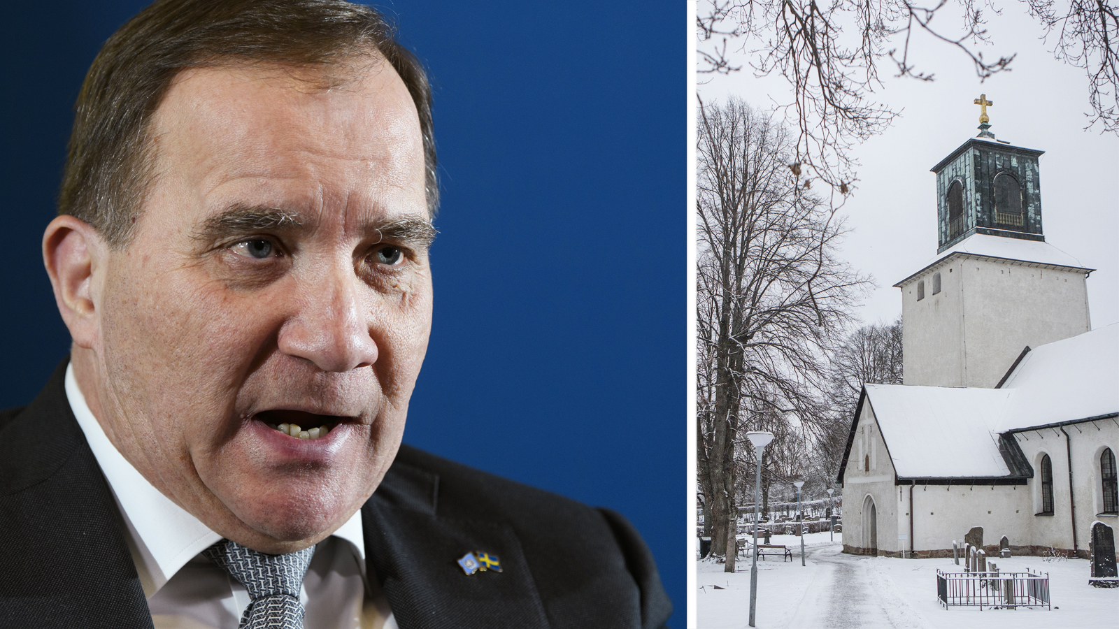 Stefan Löfven fördömer attackerna mot Spånga kyrka