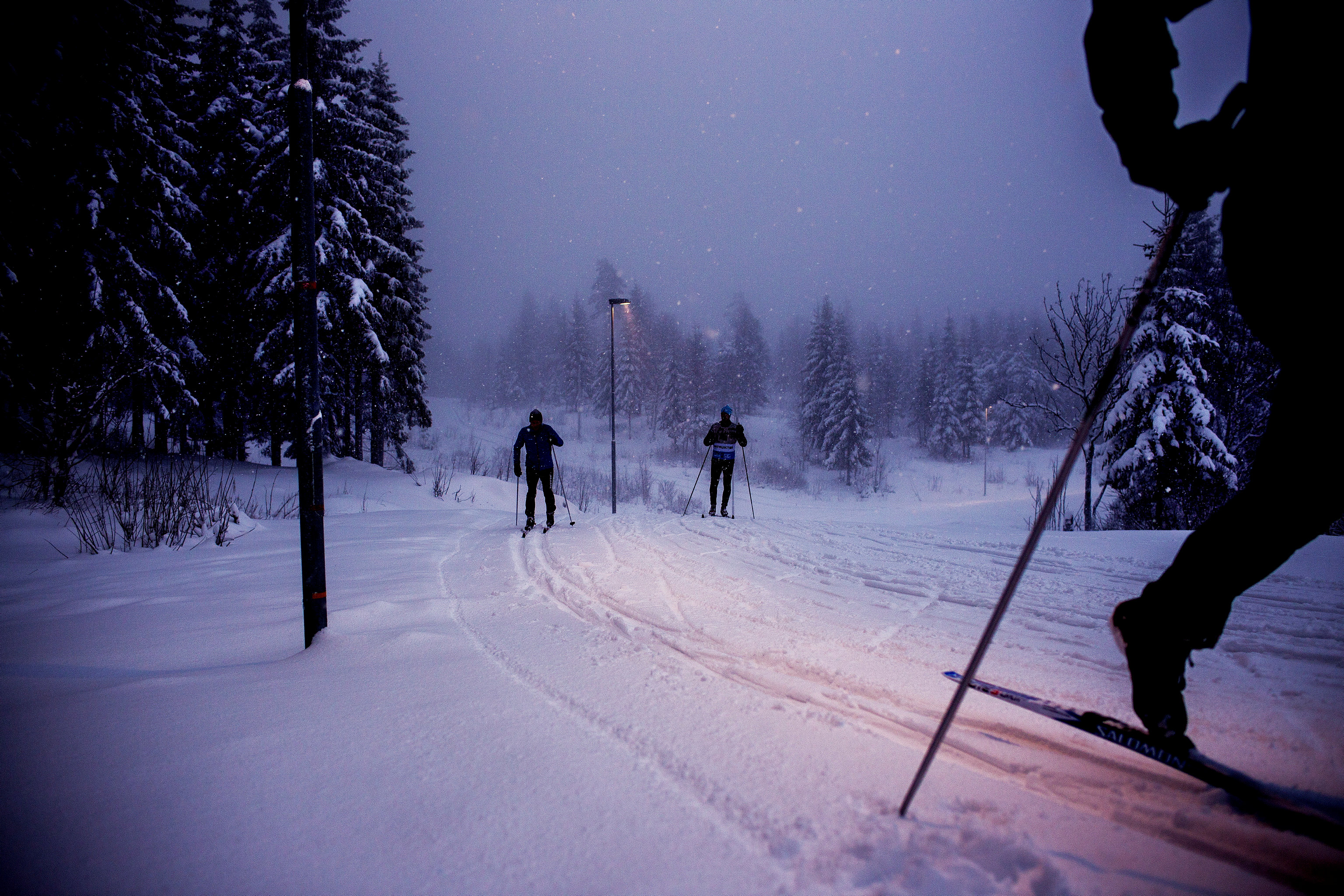 Linje 1: Du trenger ikke bil, ta med deg skiene og ta T-banen til Frognerseteren. 