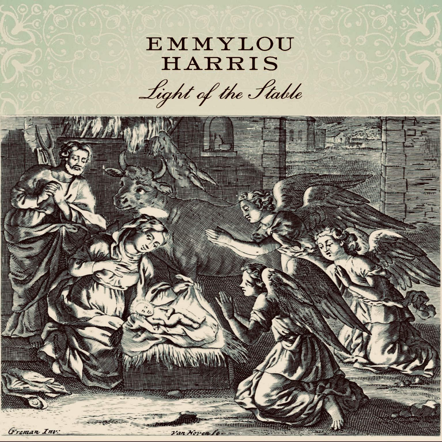 Emmylou Harris "Light of the stable" (1992). Skivomslag julskiva.