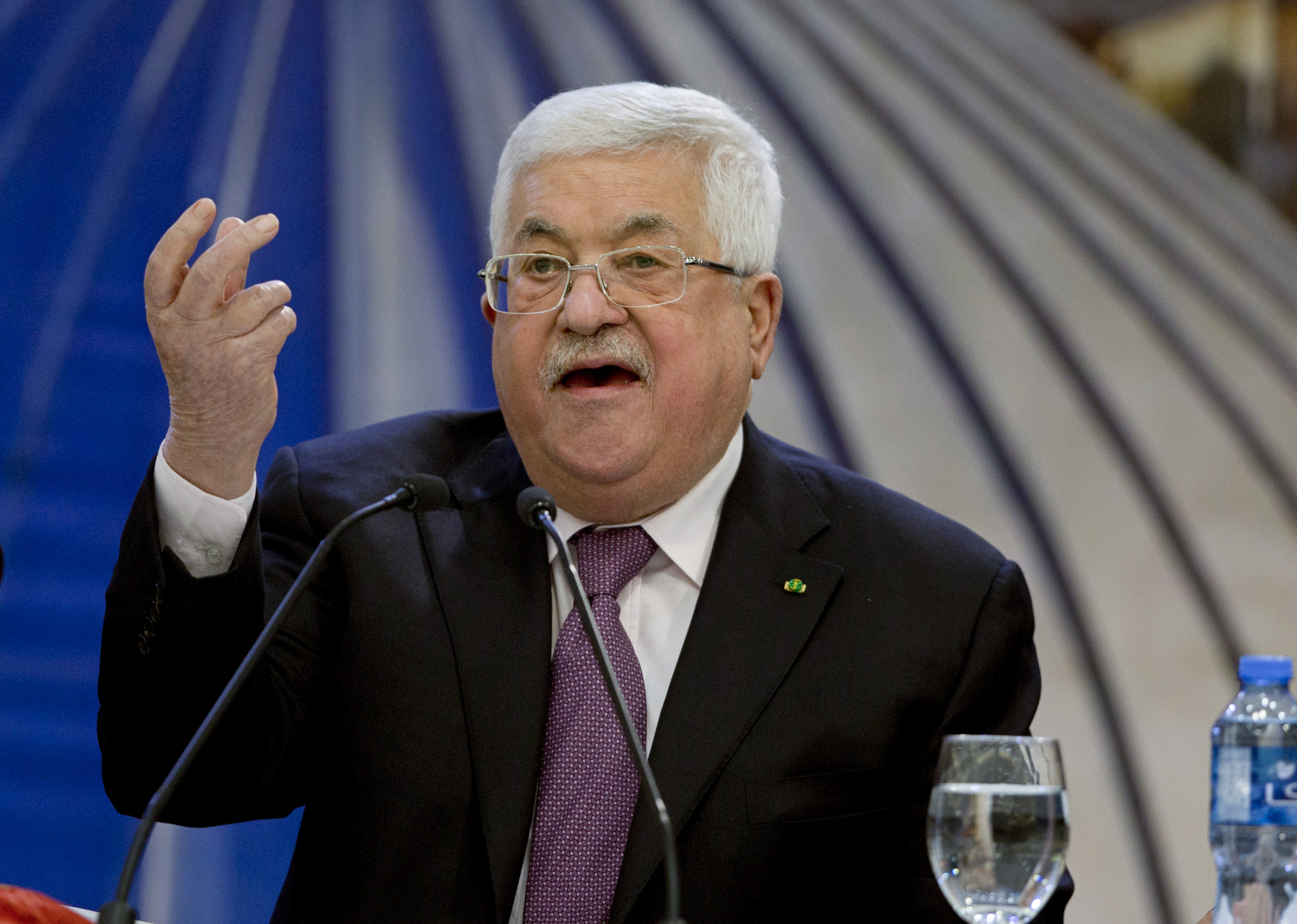 Palestinernes 85 år gamle president Mahmoud Abbas.