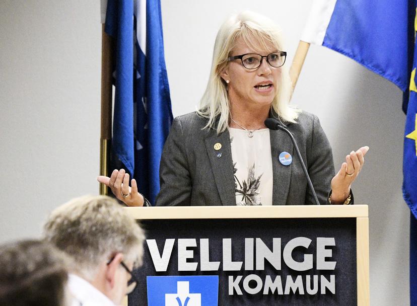 Carina Wutzler (M) kommunalråd i Vellinge kommun.