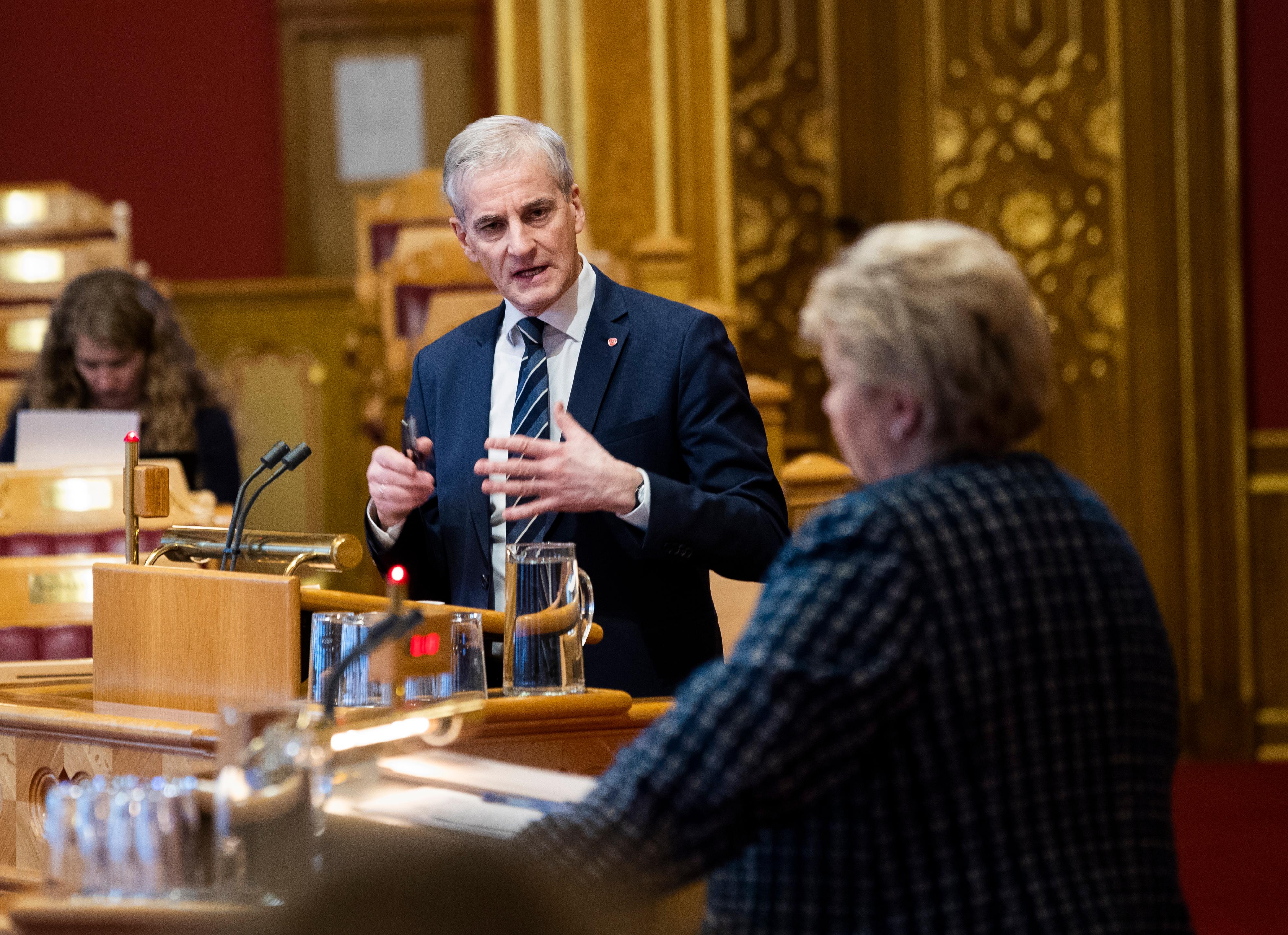 Ap-Støre kalte KrF i regjering å «gå i fortapelsen» – tøffe oppgjør i Stortinget