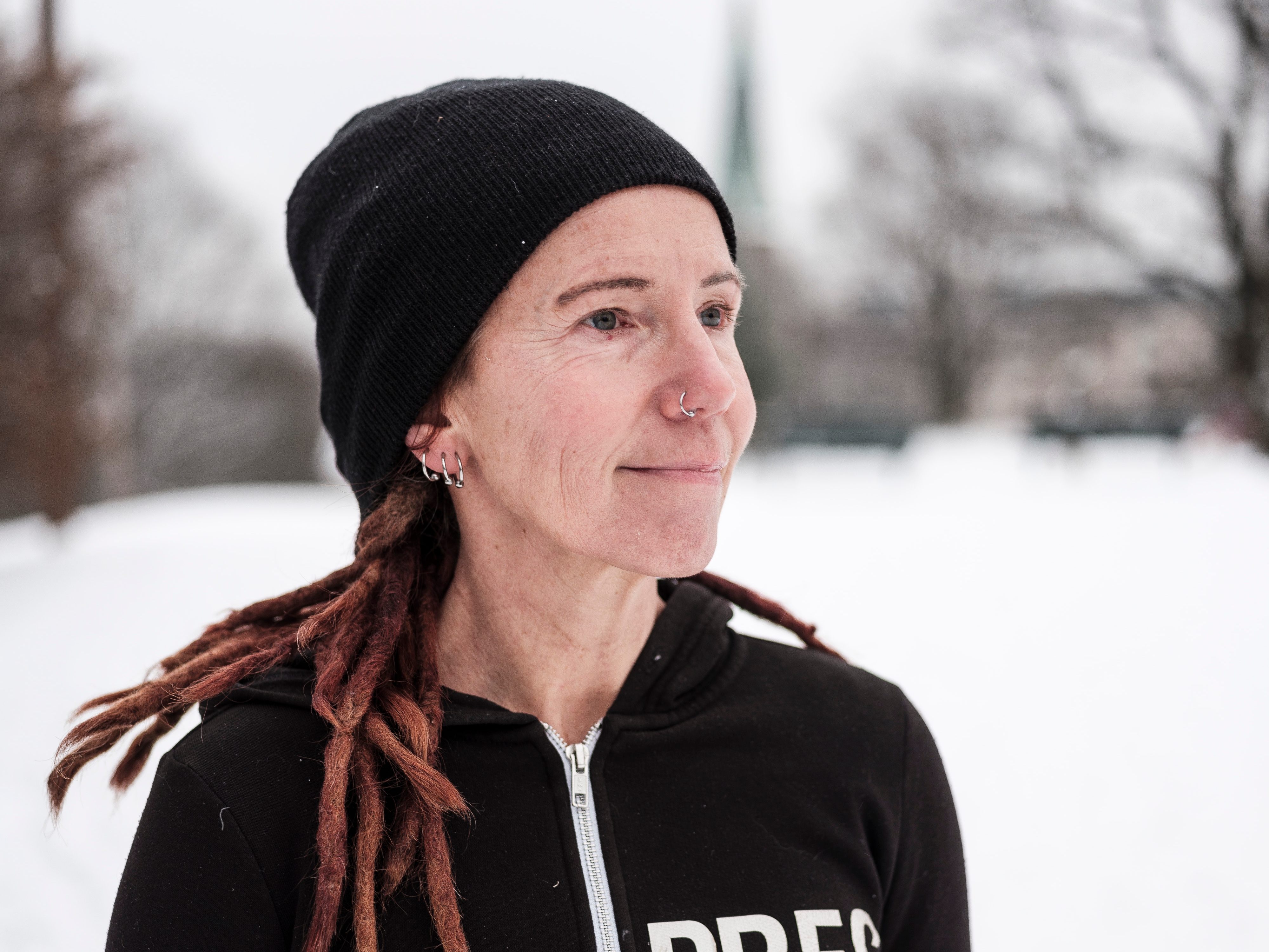 Sunniva Gylver. Prest i Fagerborg menighet. Aerobic-trening i Stensparken i Oslo.