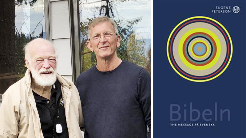 Eugene Peterson och Tomas Sjödin. NU kommer Petersons moderna bibelöversättning "The Message" på svenska.