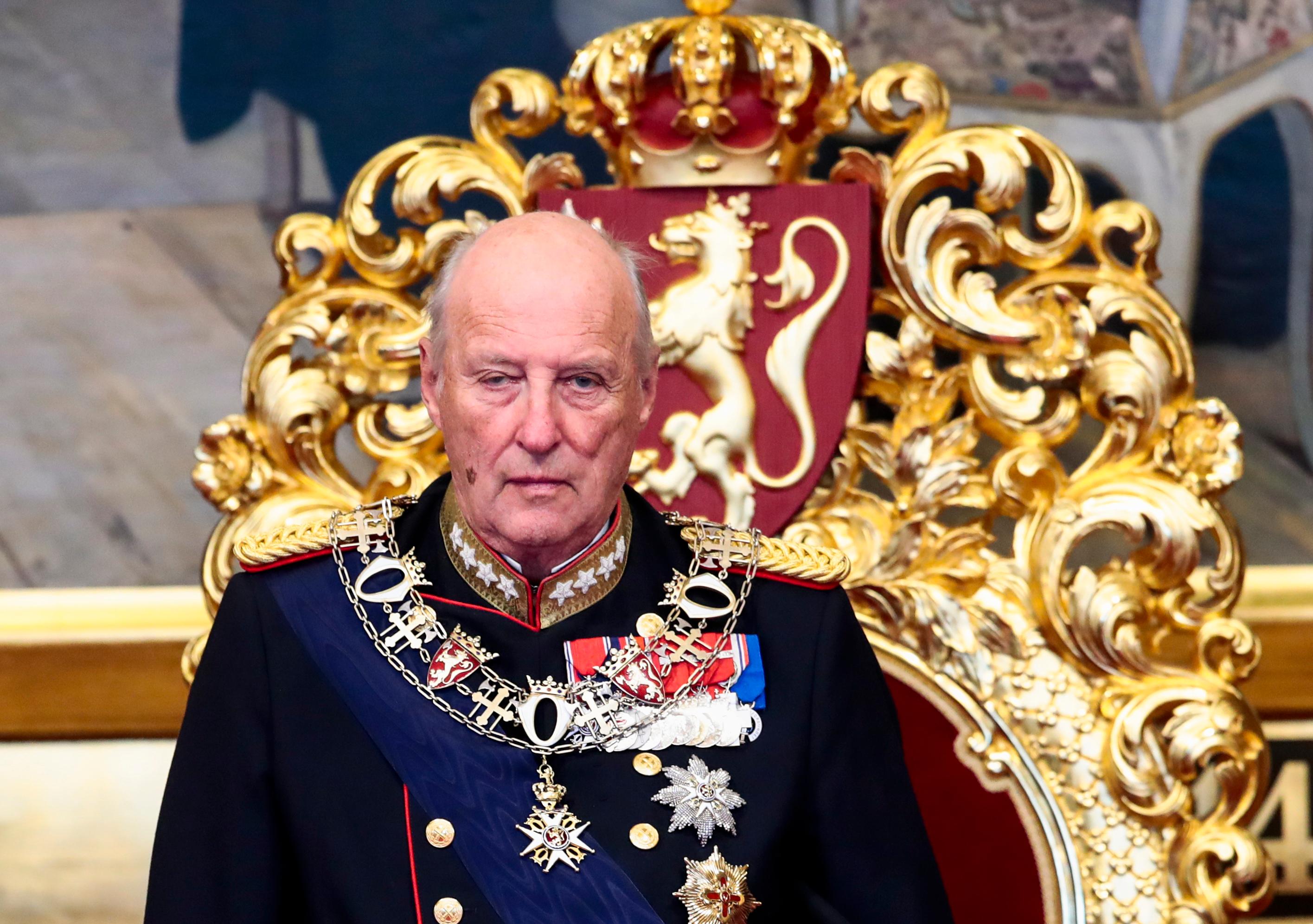 Oslo  20181002.
Kong Harald under den høytidelige åpningen av Stortinget 2018. 
Foto: Lise Åserud / NTB scanpix