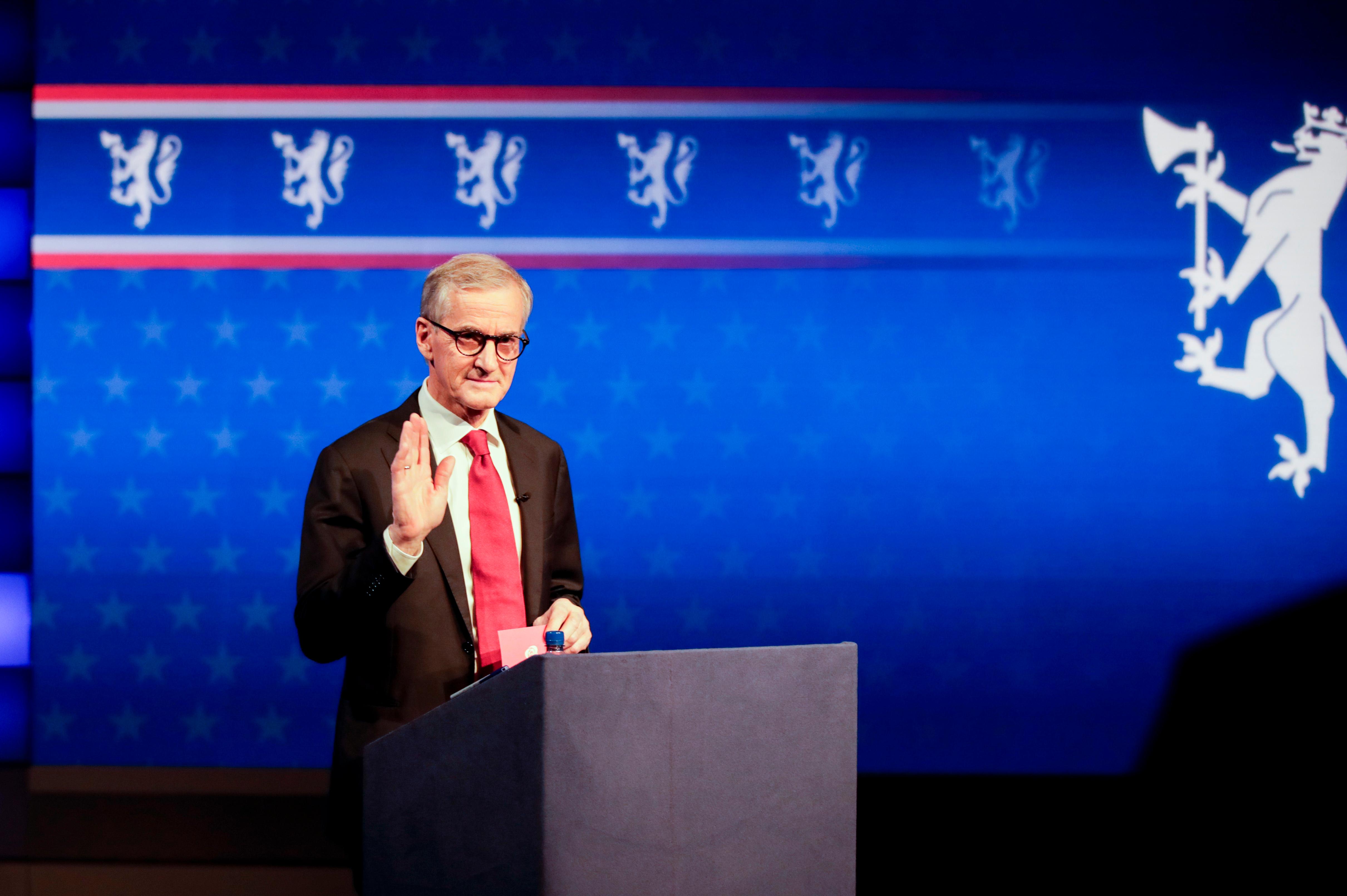 Oslo 20201008. 
Ap leder Jonas Gahr Støre i Debatten i NRK.
Foto: Vidar Ruud / NTB