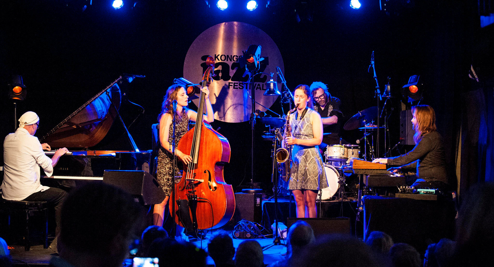 Et festivalhøydepunkt på Kongsberg, «Songs From Land» med Ellen Andrea Wang, Hanna Paulsberg, Jon Balke, Erland Dahlen og Andreas Ulvo. FOTO: GUNNAR BREKKE/KONGSBERG JAZZFESTIVAL