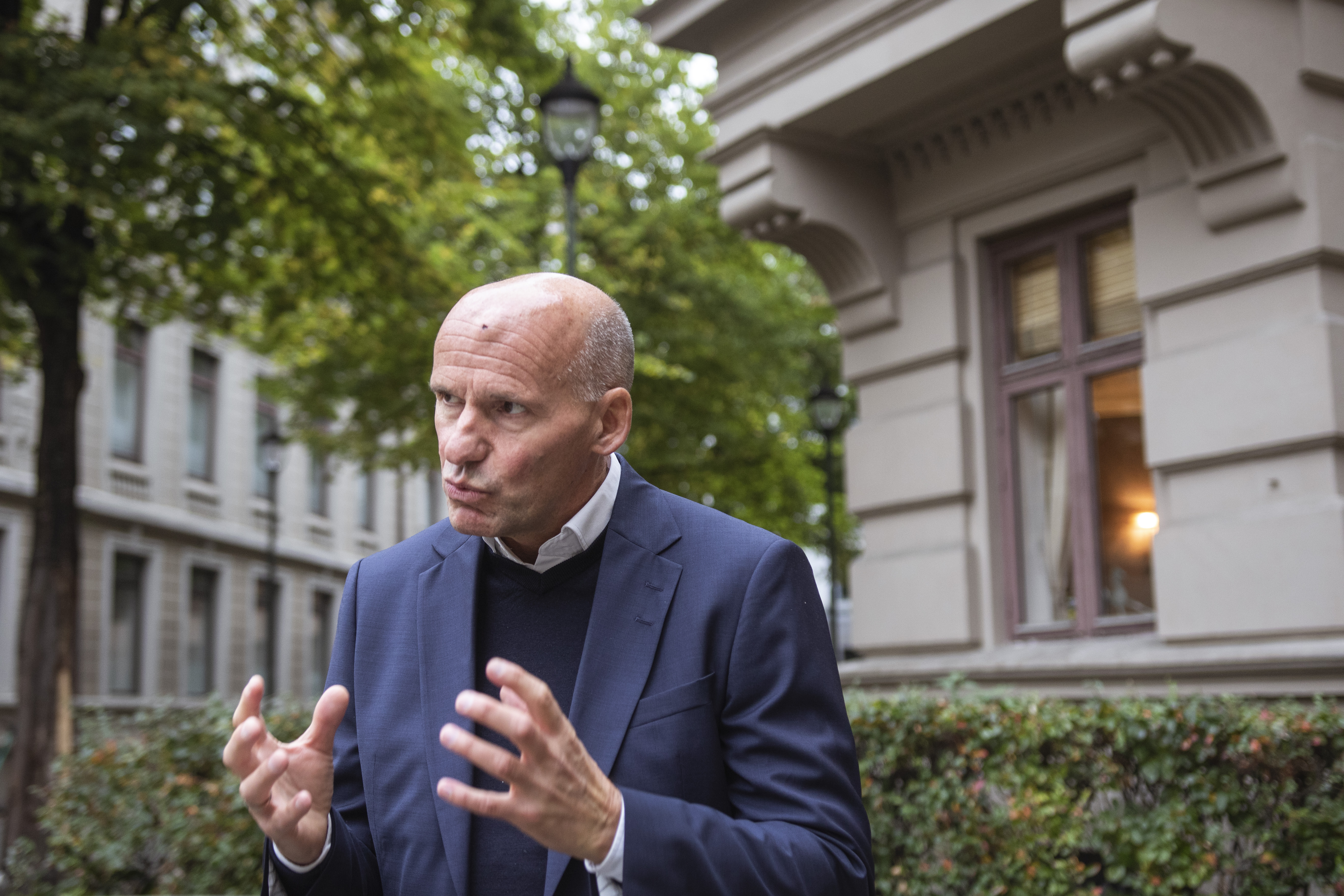 Geir Lippestad fotografert ifb. med det nye partiet Sentrum.