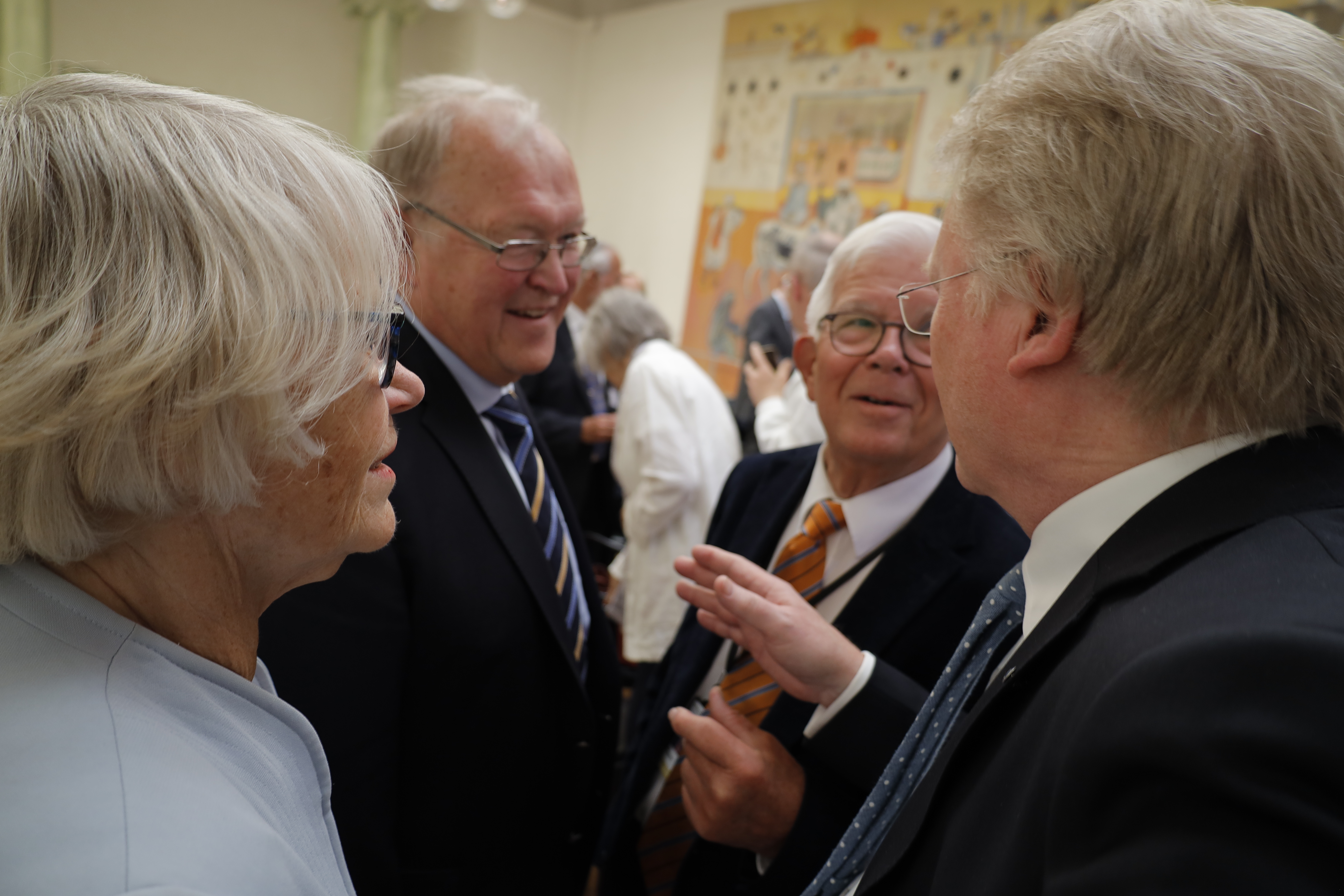 Göran Persson (S) och Alf Svensson (KD) på plats i riksdagen för att fira Israel 75 år.