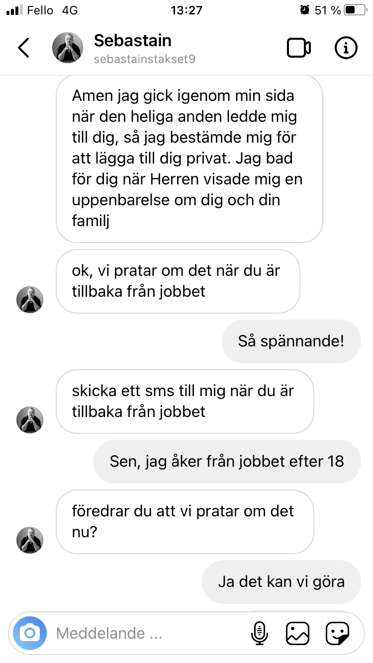 Skärmdump från Instagram.