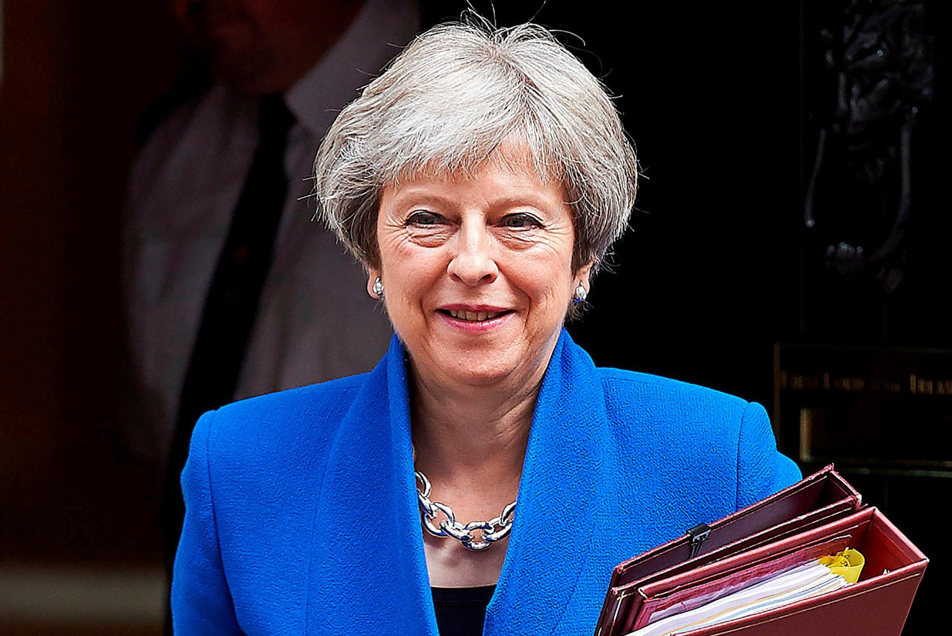 DÅRLIG TID: Statsminister Theresa May begynner å få dårlig tid før brexit. 	FOTO: NTB SCANPIX