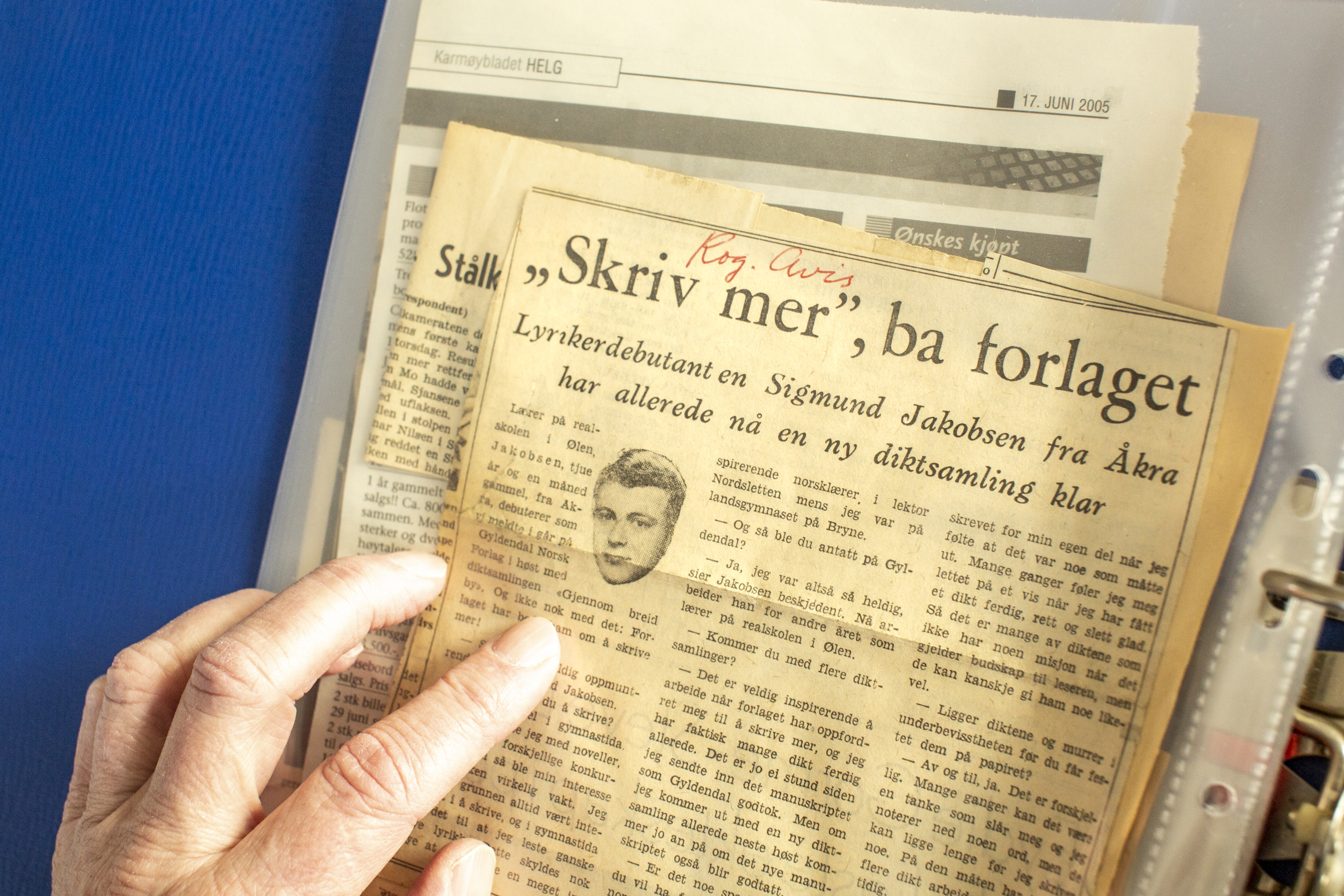 22.03.22 Kolbotn, Norge. Sigmund Jakobsen fotografert i hjemmet sitt ifb. med at han ble den første vinneren av Tarjei Vesaas' debutantpris i 1964, men ga ikke ut mer siden