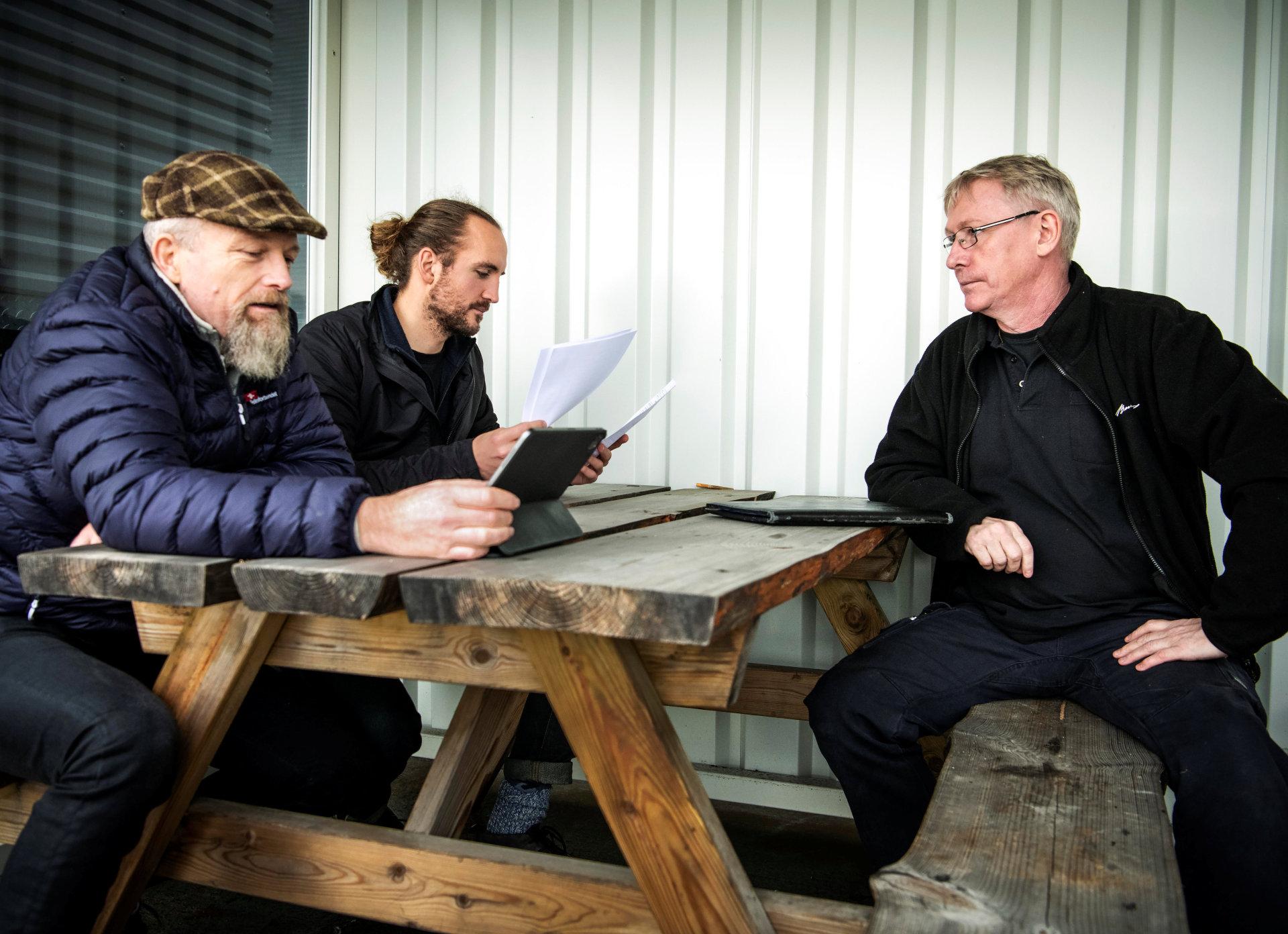 Björn Siegers, tillitsvalgt hos Bertel O. Steen, lover å snakke med sine medlemmer. Foto: Håvard Sæbø