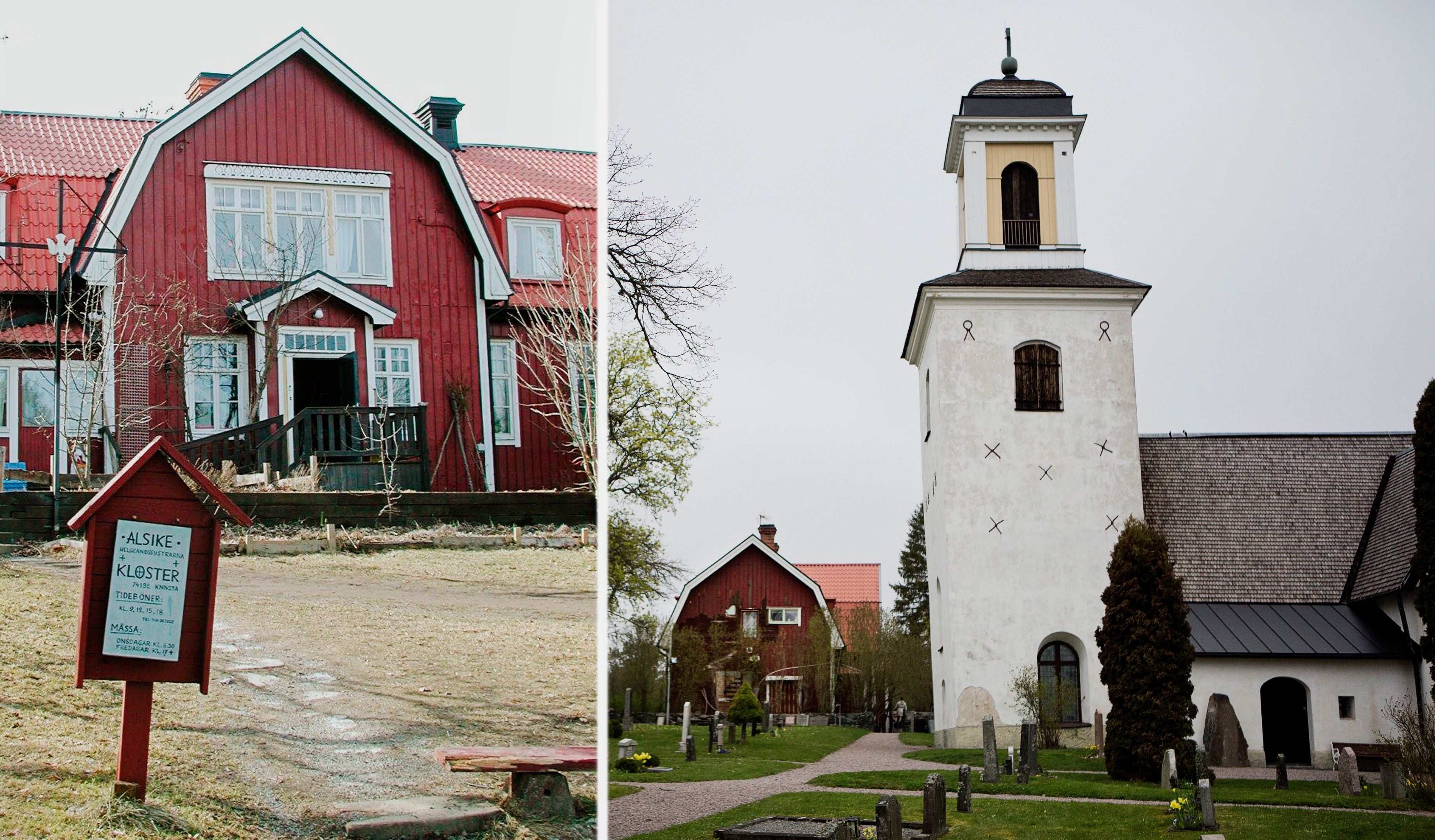 Alsike kloster och Alsike kyrka.