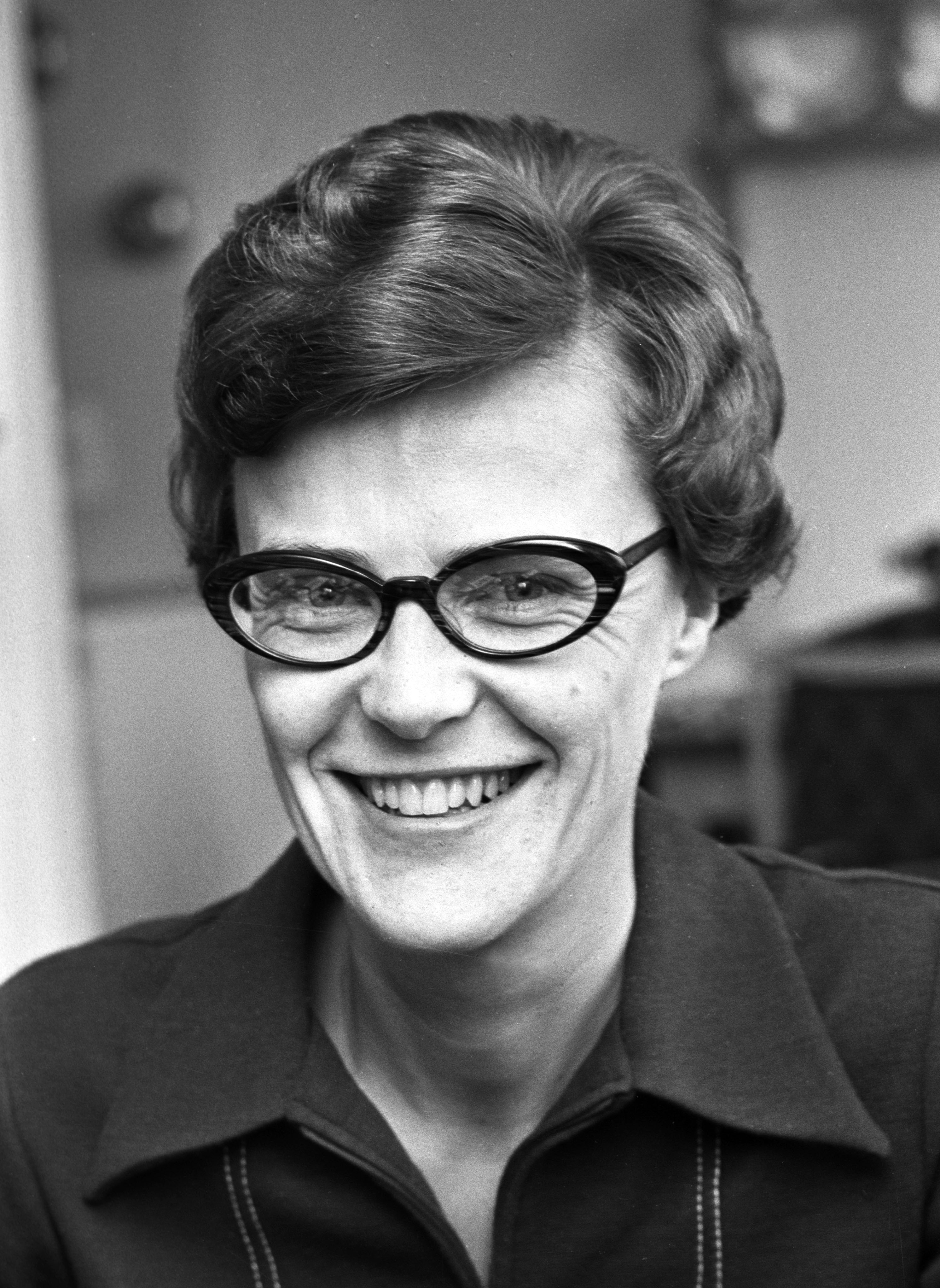 Kim Friele i 1971 da hun var generalsekretær i homoforbundet «Det Norske Forbund av 1948». På dette tidspunktet var homofili fremdeles forbudt i Norge. Foto: Vidar Knai / NTB