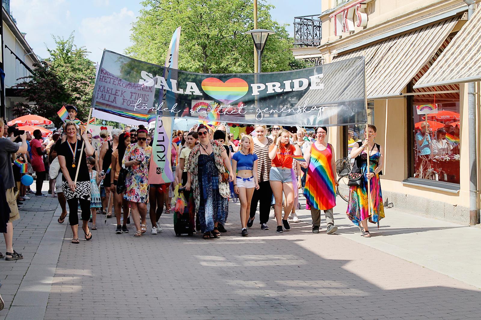 Förra årets version av Sala Pride.