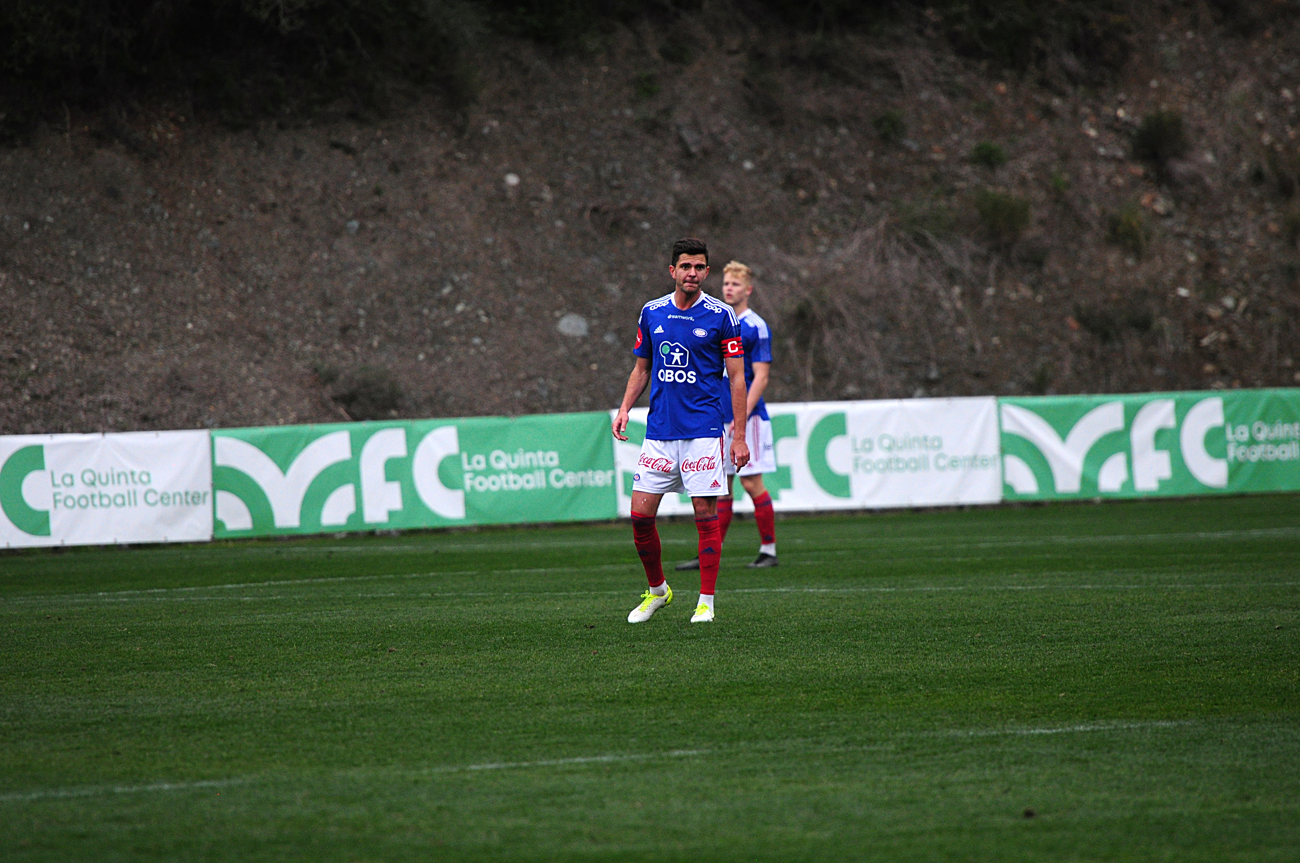 Fredrik Oldrup Jensen i aksjon for Vålerenga mot Moss i Marbella fredag.