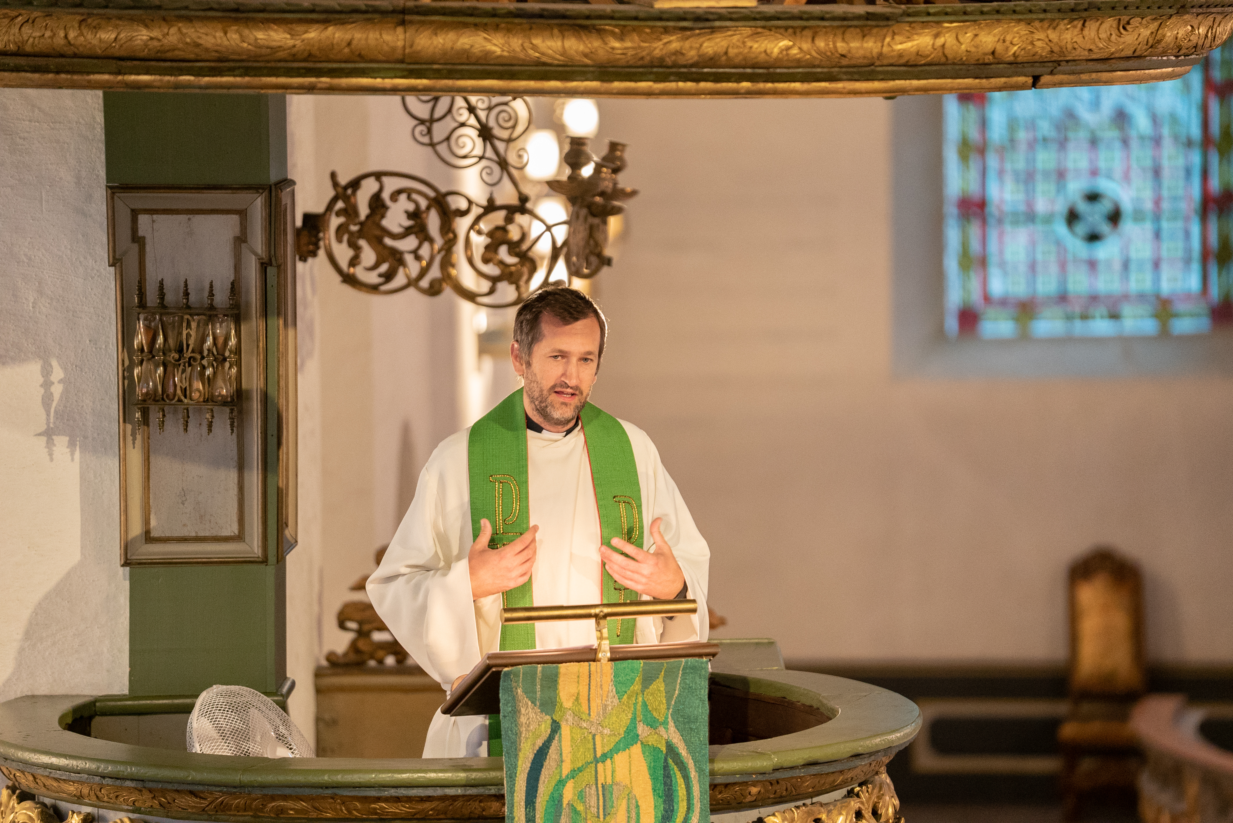 Kirkemesse for klima i Domkirka med biskop Kari Veitberg, Sindre Skeie (preker), Anne May Grasaas, Leif Gunnar Engedal, Valgborg Orset Stene, Asle R. Rossavik og Oslo Domkor