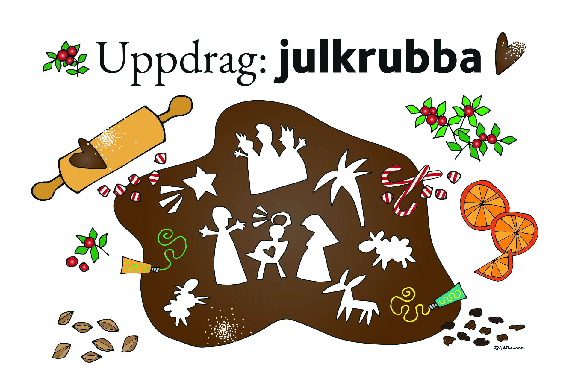 Loggan för Svenska kyrkans satsning ”Uppdrag: julkrubba”.