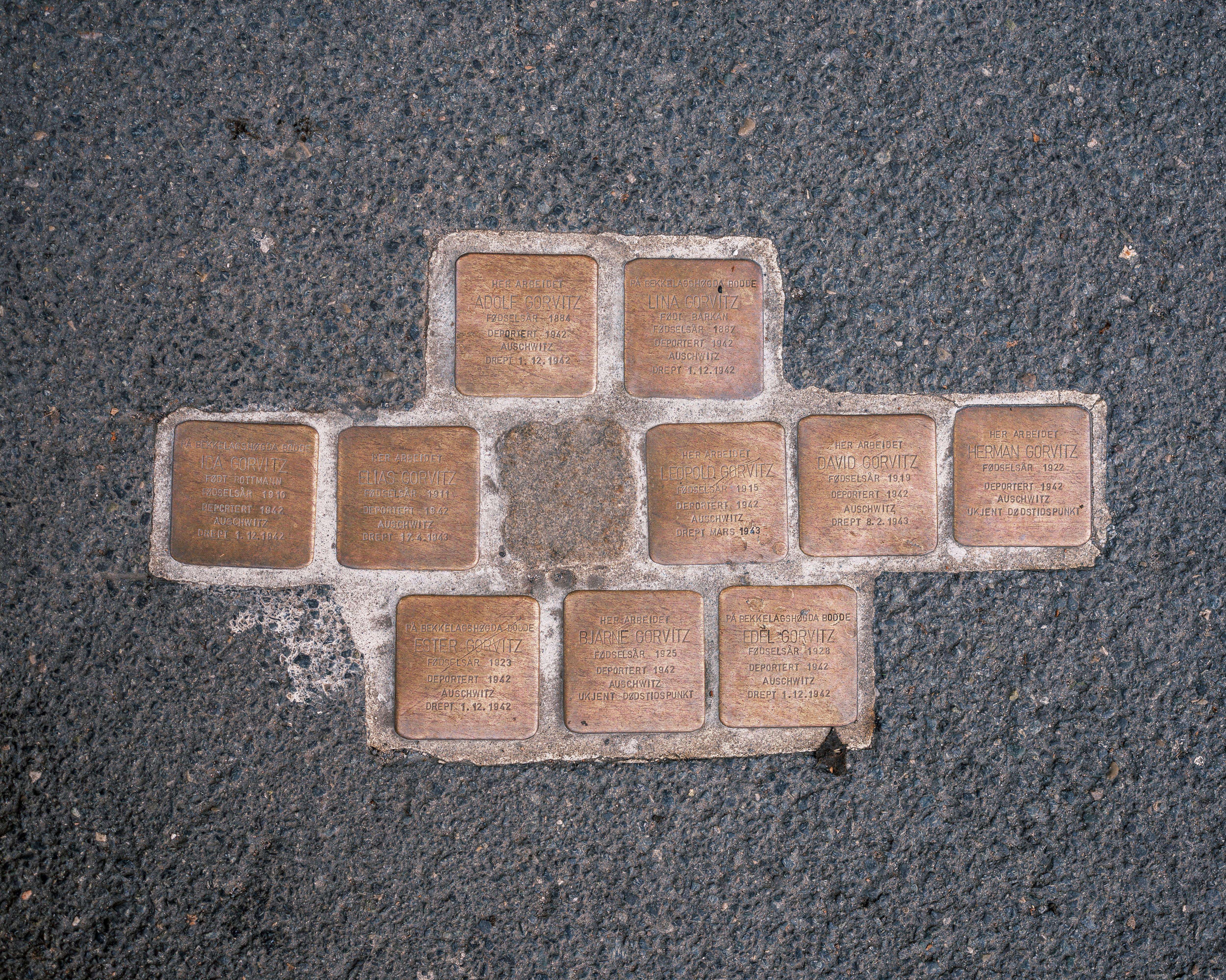 Snublesteiner fotografert før den årlige blankpussingen. Arups gate 2