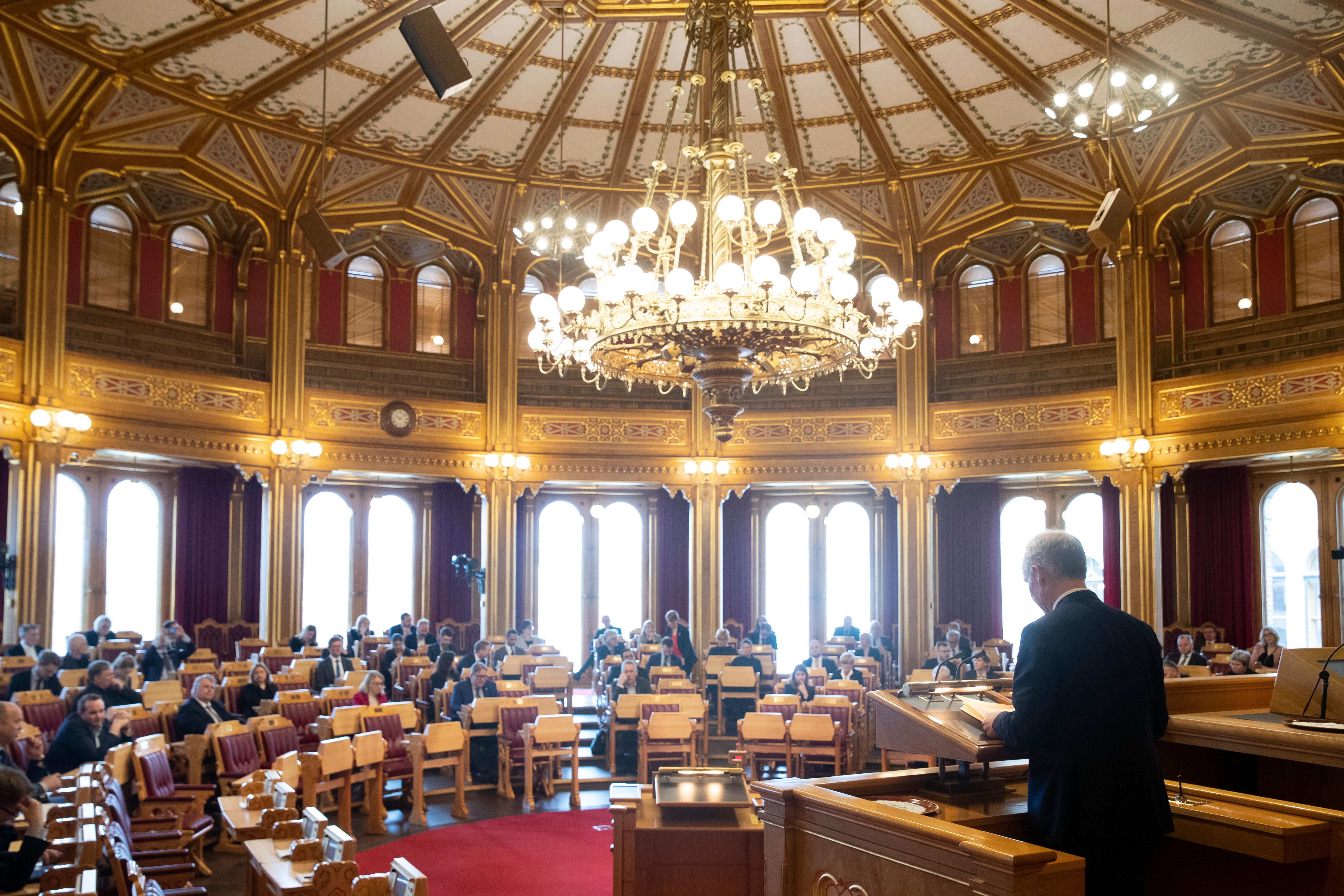 Oslo 20200316. 
Finansminister Jan Tore Sanner i Stortinget mandag. Stortinget behandler regjeringens krisepakke
Foto: Terje Bendiksby / NTB scanpix