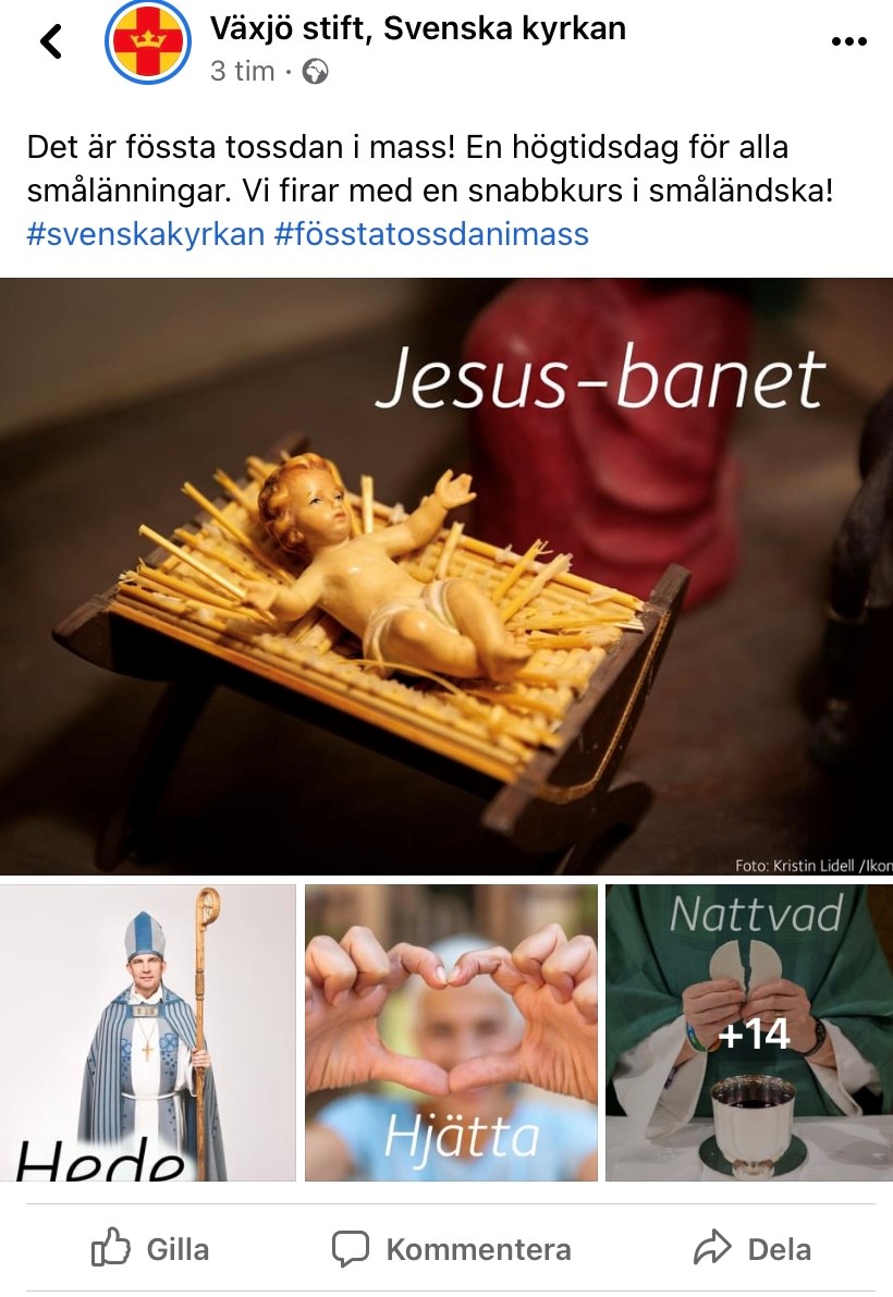 Koss i taket - Växjö stift guidar till ”fössta tossdan i mass”