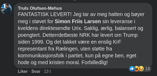 Skjermdump frå Twitter