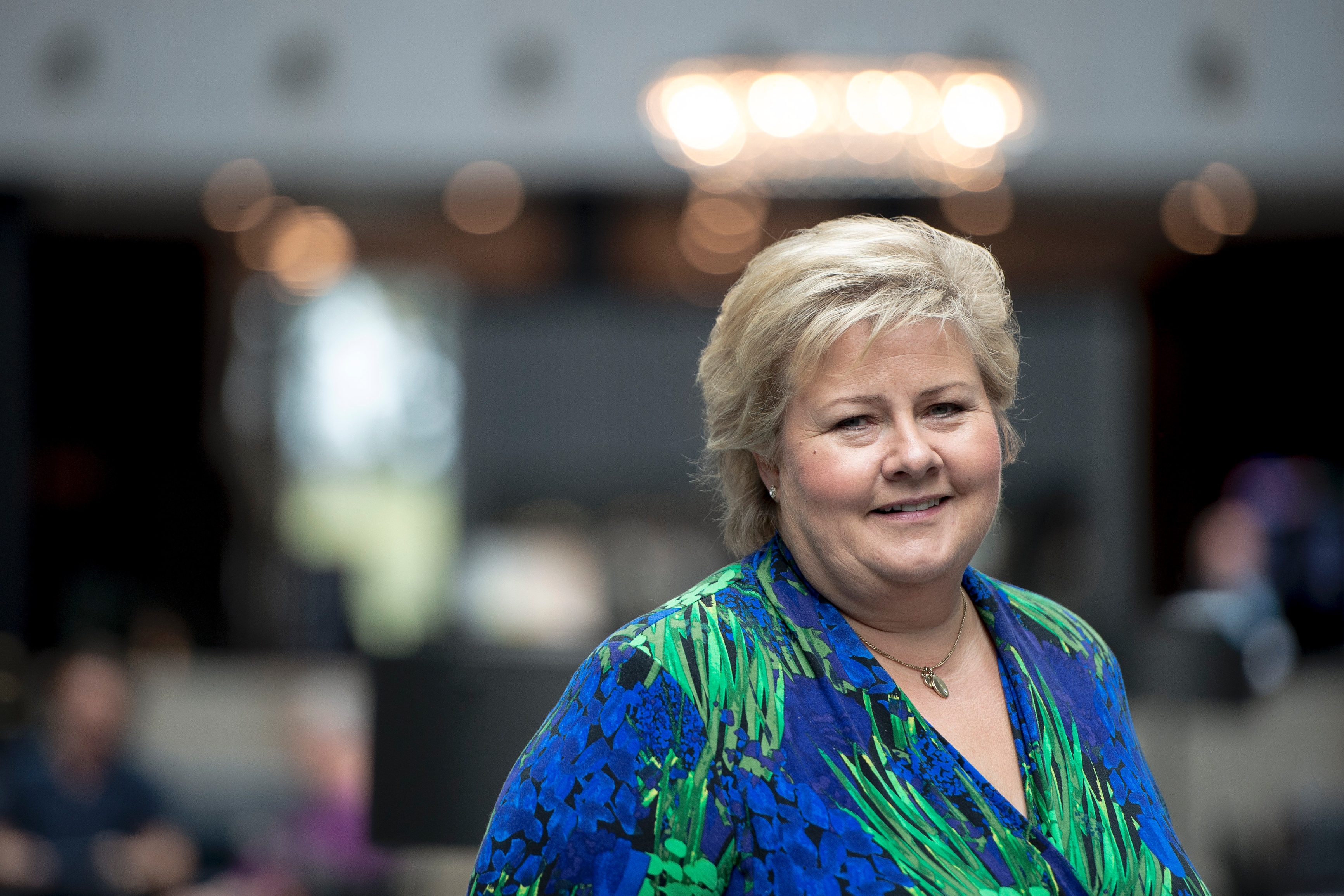 Erna Solberg (H).