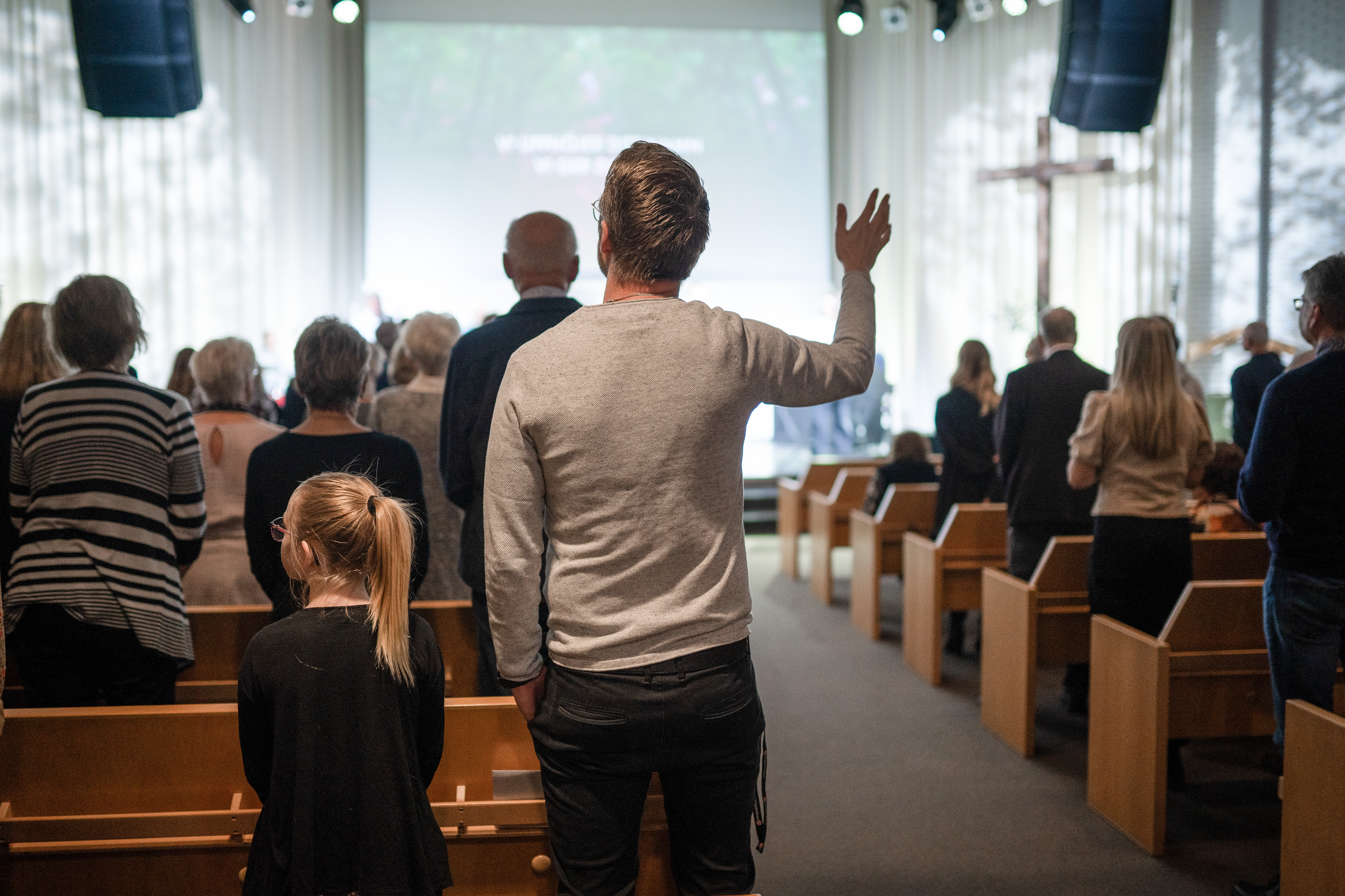 Första gudstjänsten sedan restriktionerna på grund av Coronapandemin. 3 Oktober 2021.