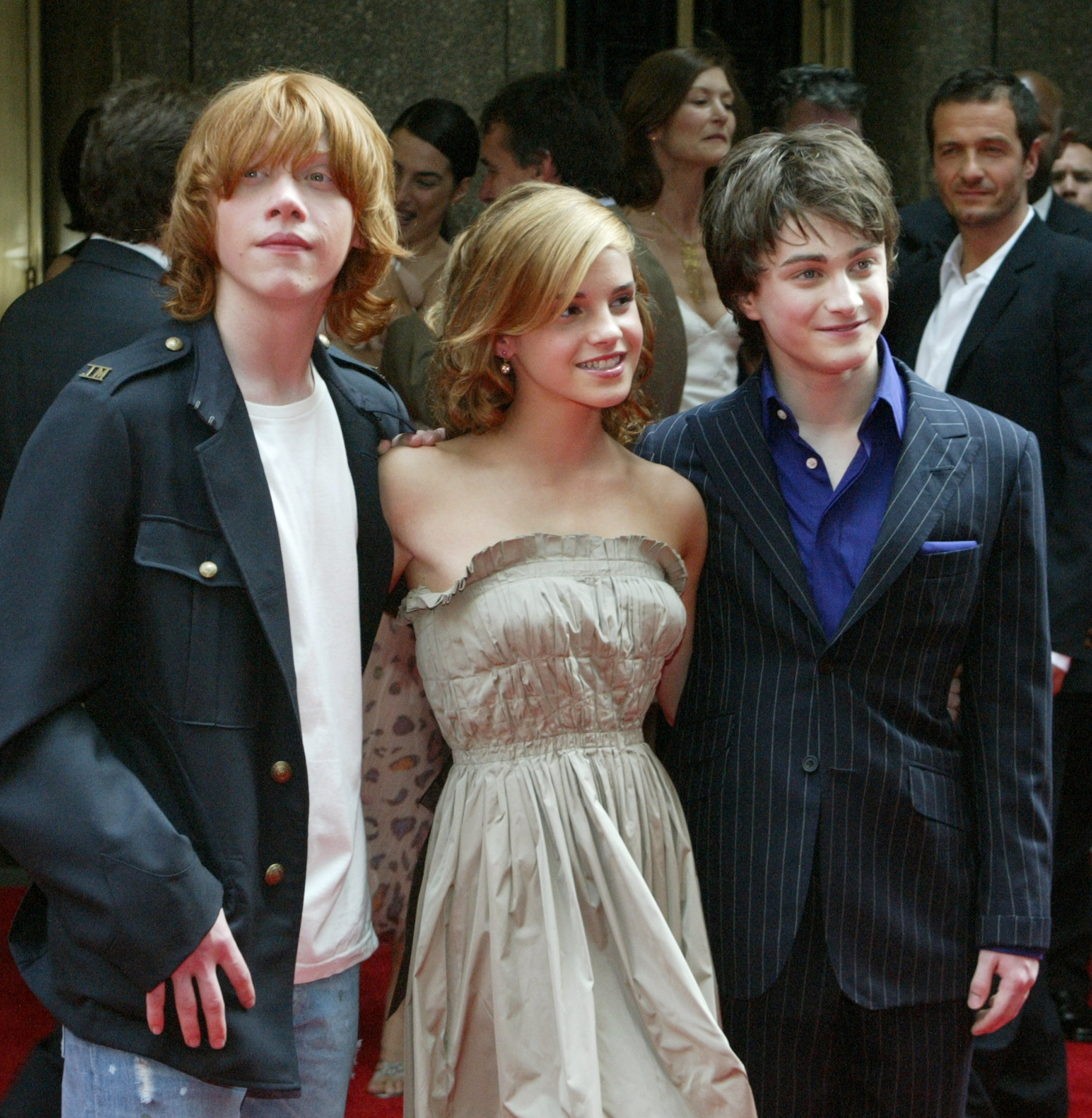 Vokste opp med Harry Potter-suksessen: Rupert Grint, Emma Watson, og Daniel Radcliffe. Foto: AP