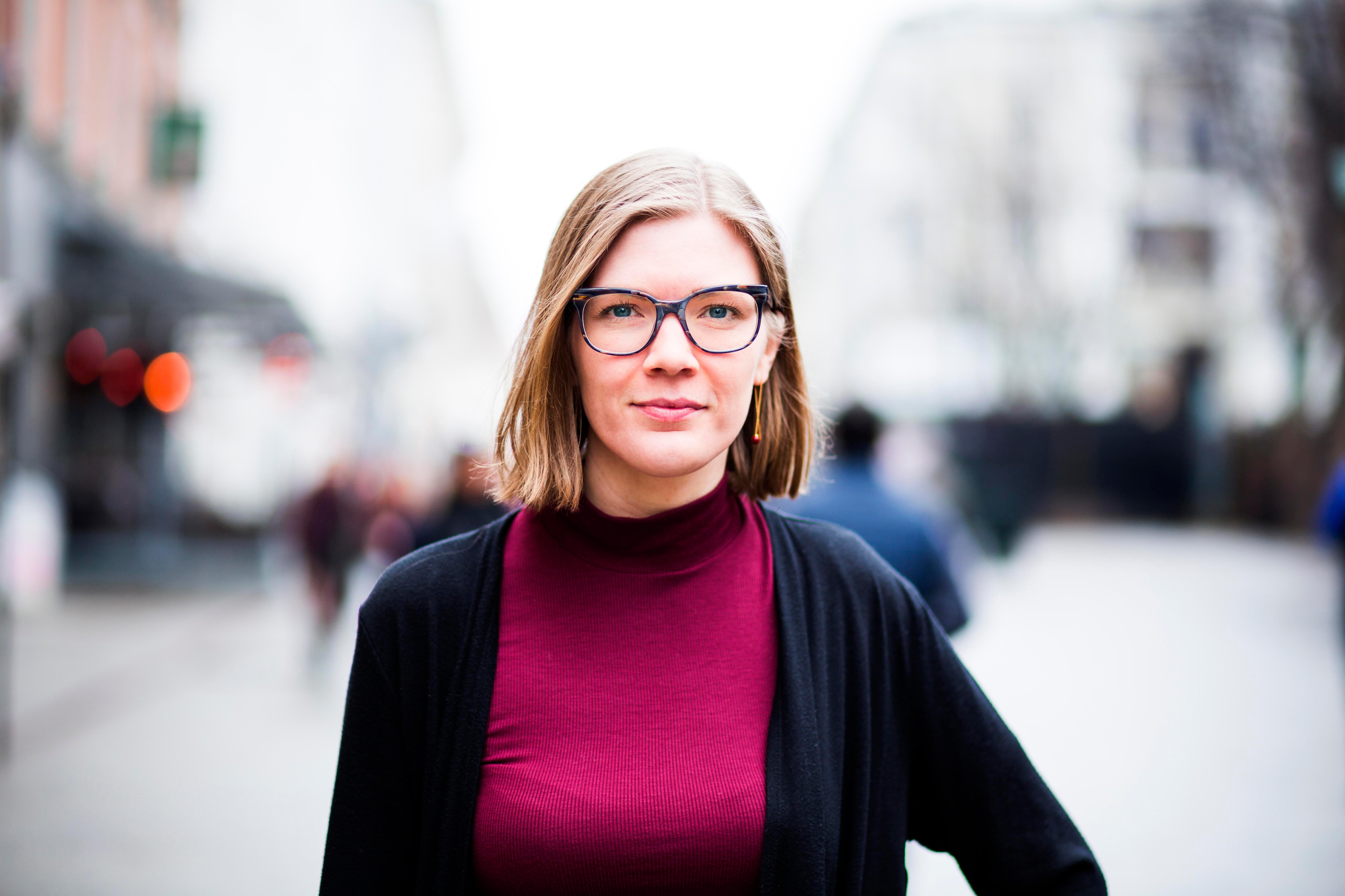 Marie Sneve Martinussen. 1. nestleder i Rødt. Aktuell som hovedtaler ved 8. mars-demonstrasjonen i Moss 2019.