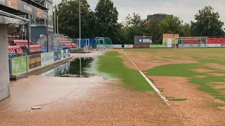 Nordre Åsen etter nattens regnskyll.